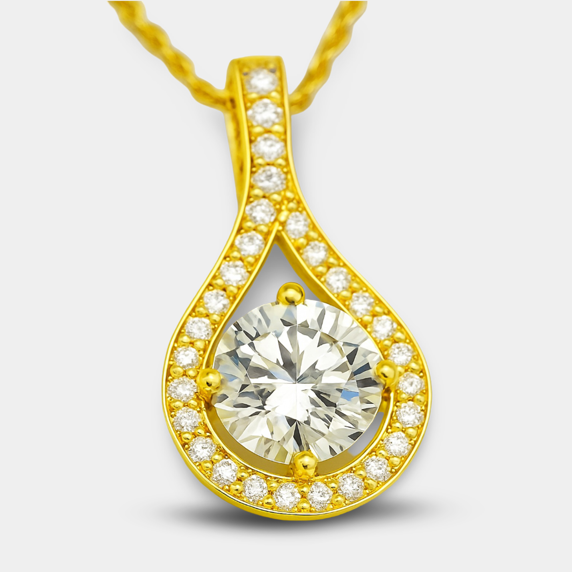 Moissanite Pendant Necklace for Women