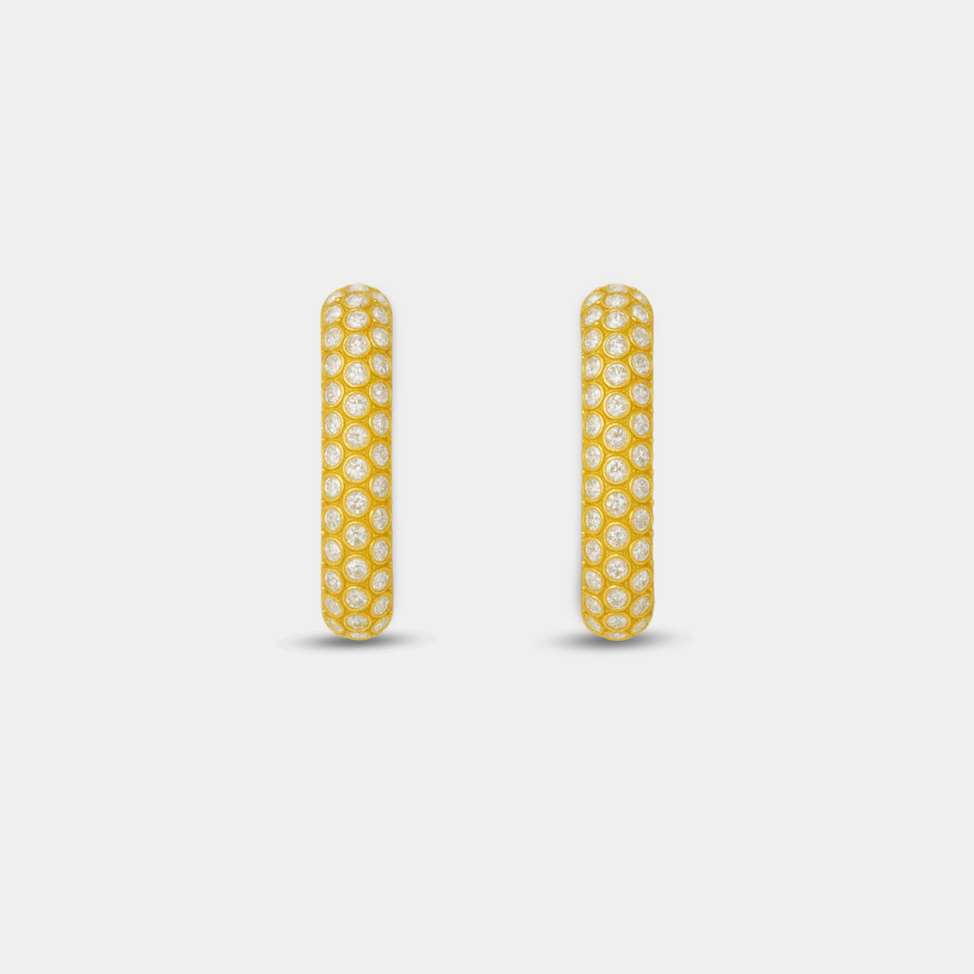 Pendientes de aro con pavé