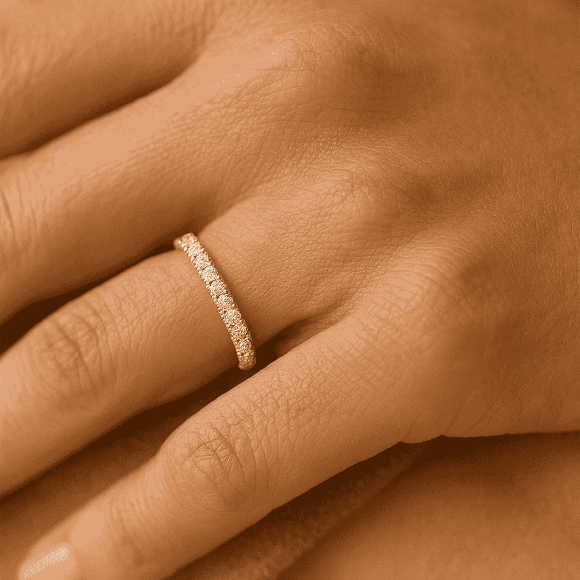 Simulated Diamond Stackable Ring