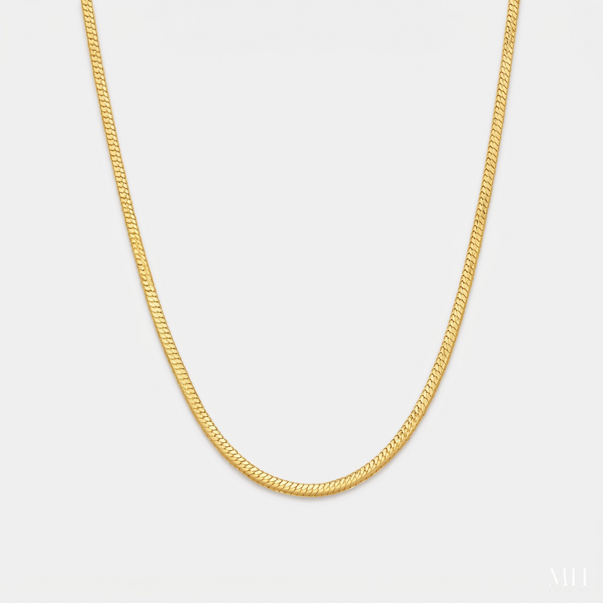 24K Gold Plated Snake Chain Necklace for Women & Men | 1.9mm – MH Elegance