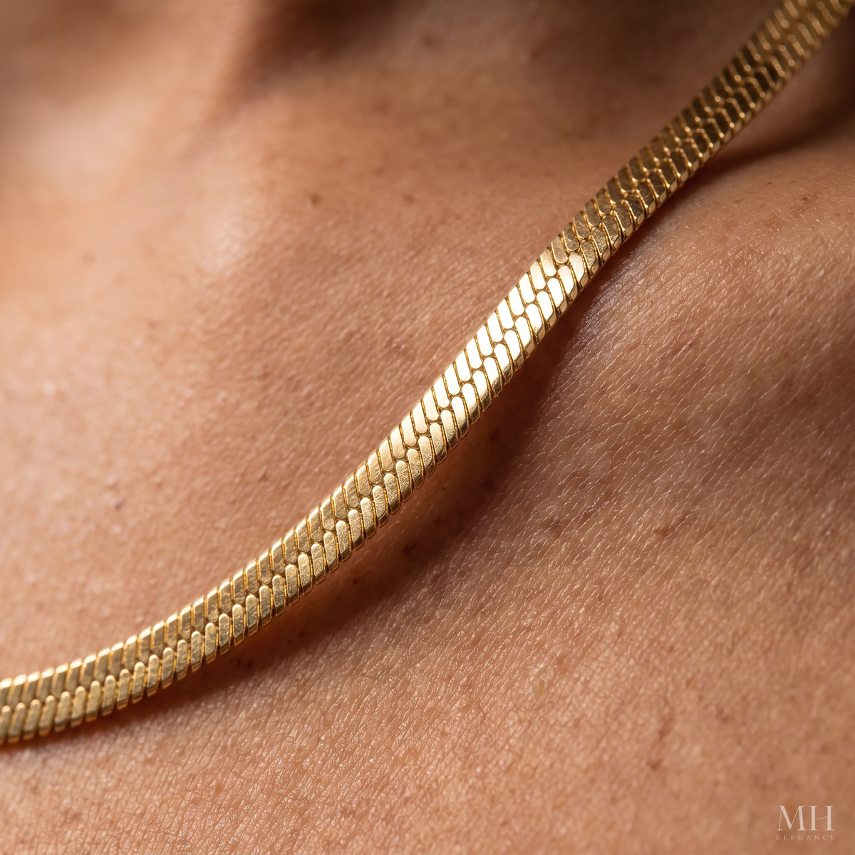 24K Gold Plated Snake Chain Necklace for Women & Men | 1.9mm – MH Elegance