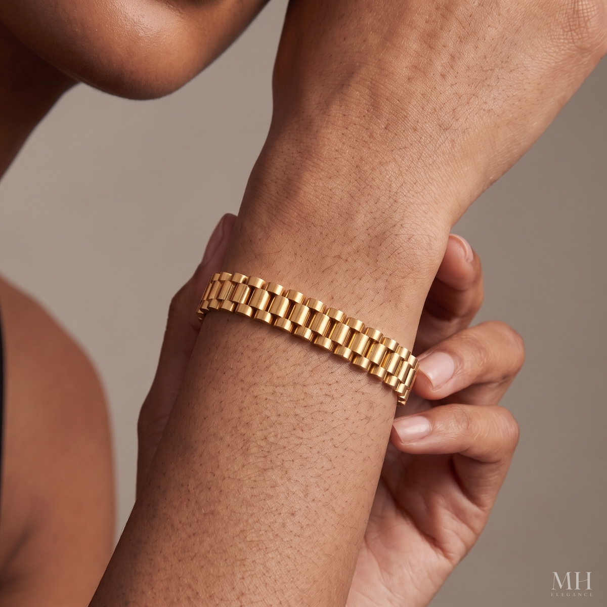 Pulsera de cadena estilo reloj