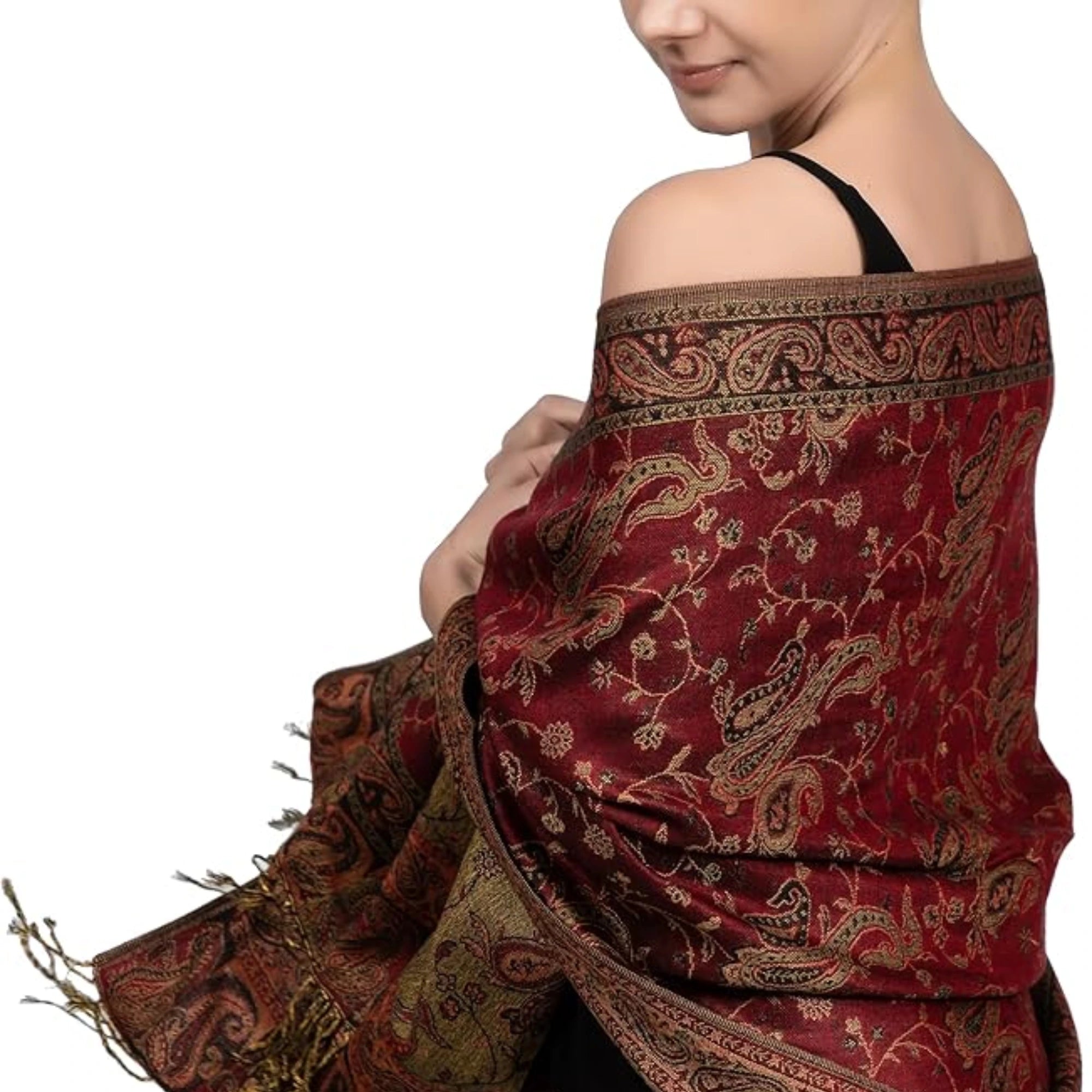 Reversible Paisley Pashmina Scarf