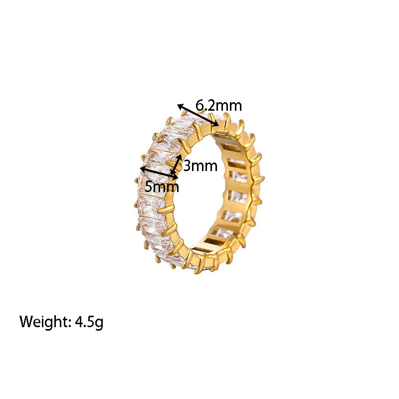 Baguette Gold Zircon Ring