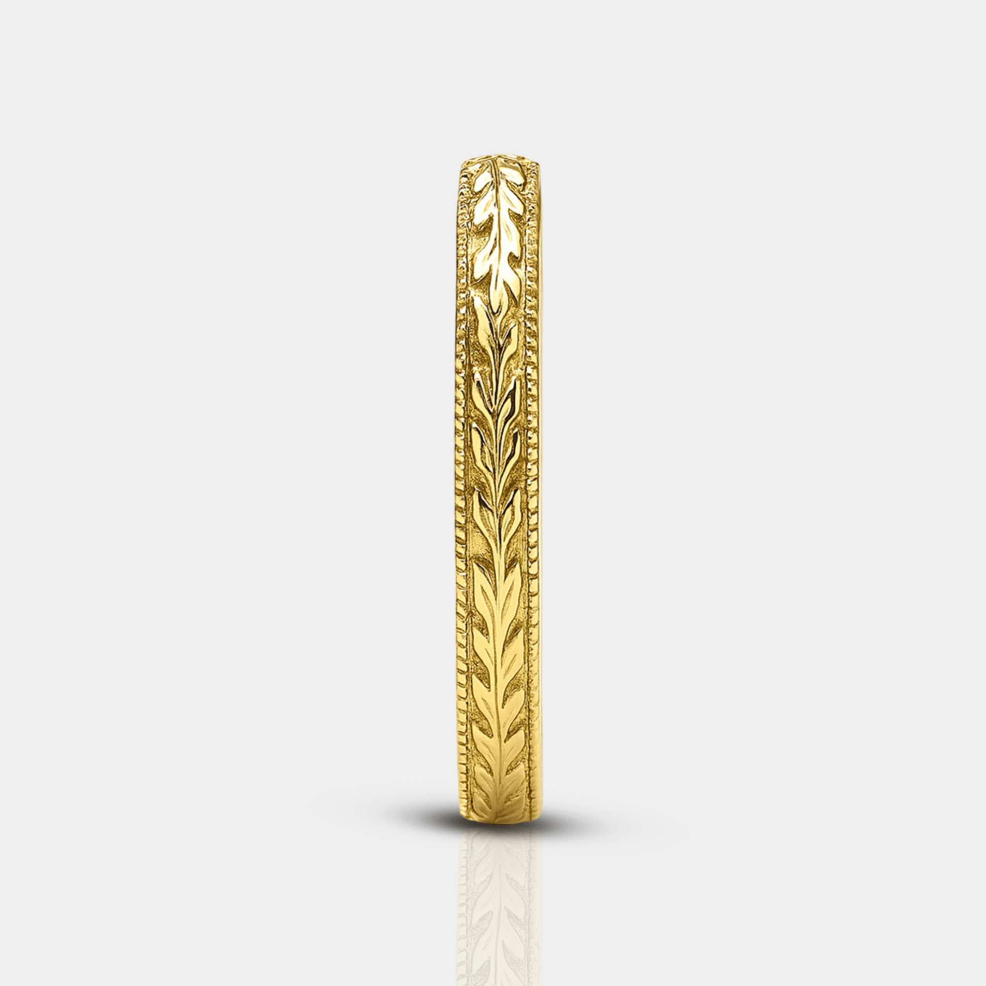 Antique Wedding Band | Vintage Milgrain Design | 14K Gold – MH ELEGANCE - MH ELEGANCE - Antique Style Engravings Wedding Band - MH ELEGANCE -