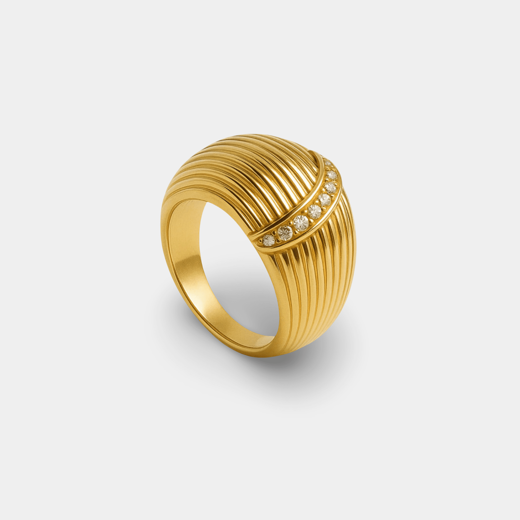 Arc Dome Ring | Geometric Statement Ring | 14K Gold – MH ELEGANCE - MH ELEGANCE - Arc Dome Ring - MH ELEGANCE -