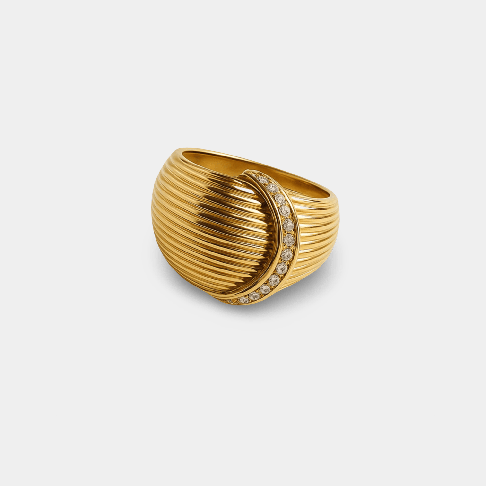 Arc Dome Ring | Geometric Statement Ring | 14K Gold – MH ELEGANCE - MH ELEGANCE - Arc Dome Ring - MH ELEGANCE -