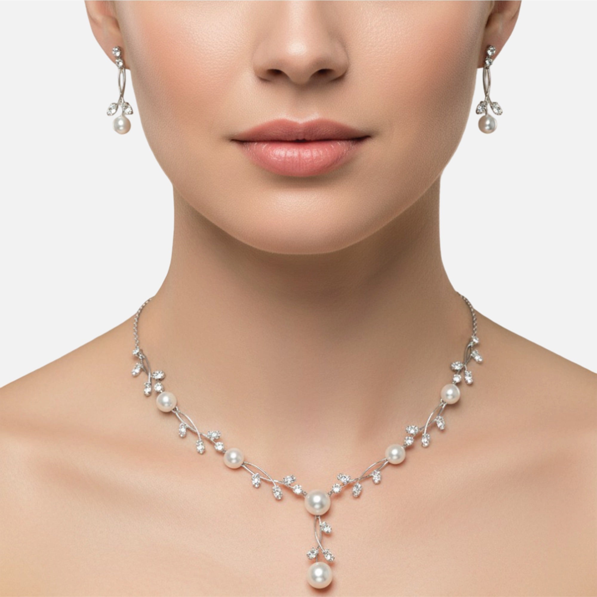 Aurora Bloom Luxury Bridal Jewelry Set - MH ELEGANCE - Aurora Bloom Luxury Bridal Jewelry Set -