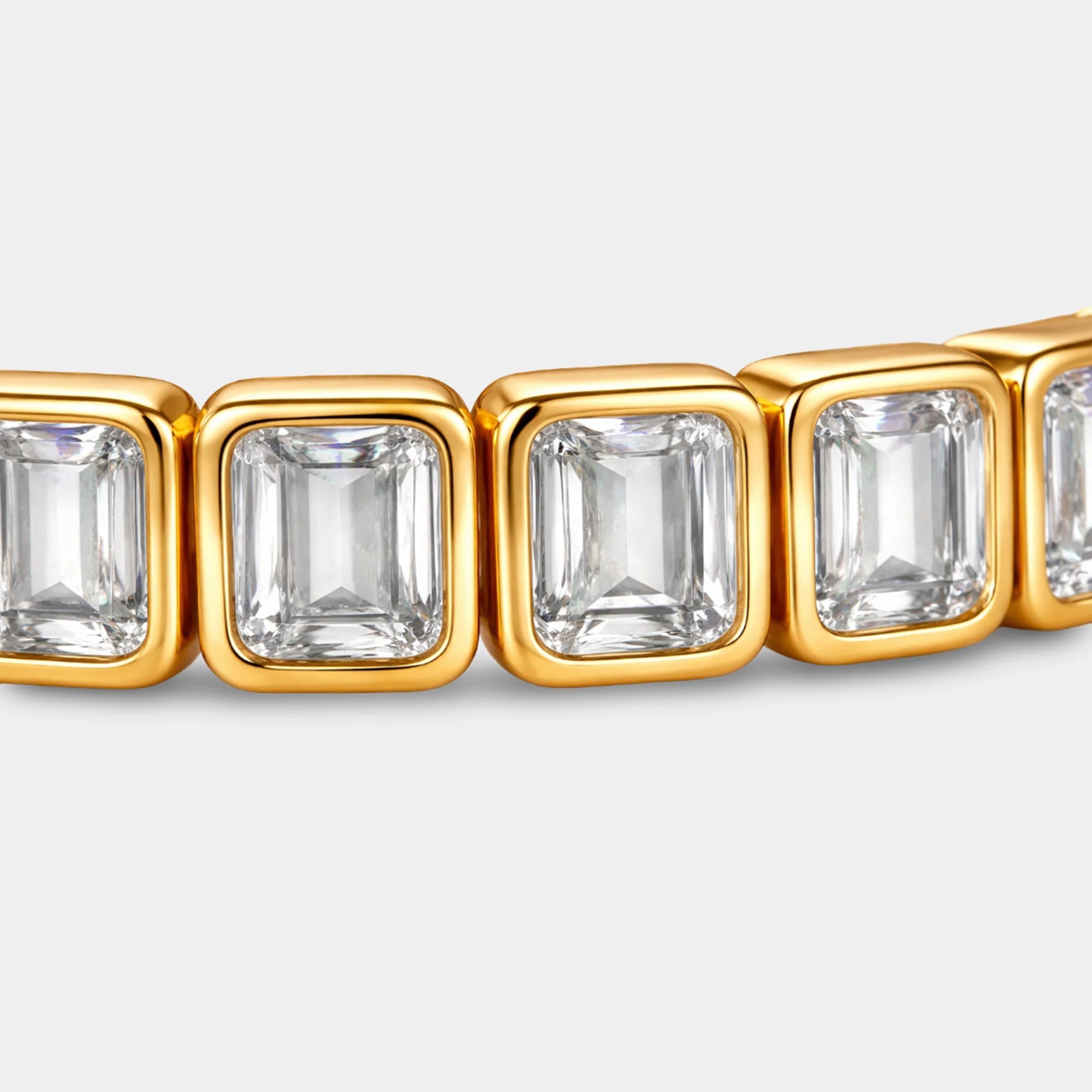 Bezel-Set CZ Tennis Bracelet - MH ELEGANCE - Bezel-Set CZ Tennis Bracelet -