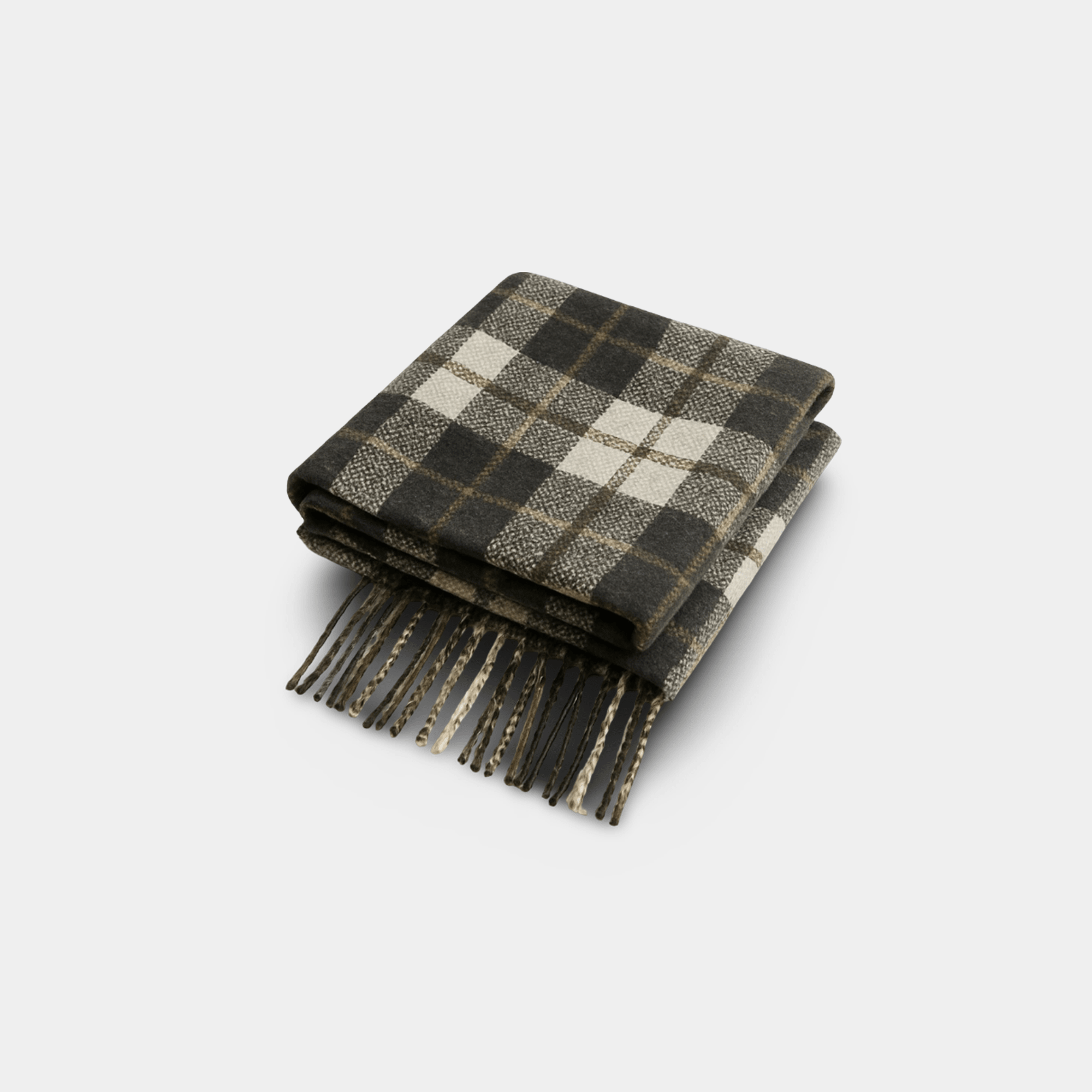 Black & White Lattice Winter Scarf | Premium Cashmere Plaid | Modern Elegance - MH ELEGANCE - Black & White Lattice Winter Scarf | Premium Cashmere Plaid | Modern Elegance -