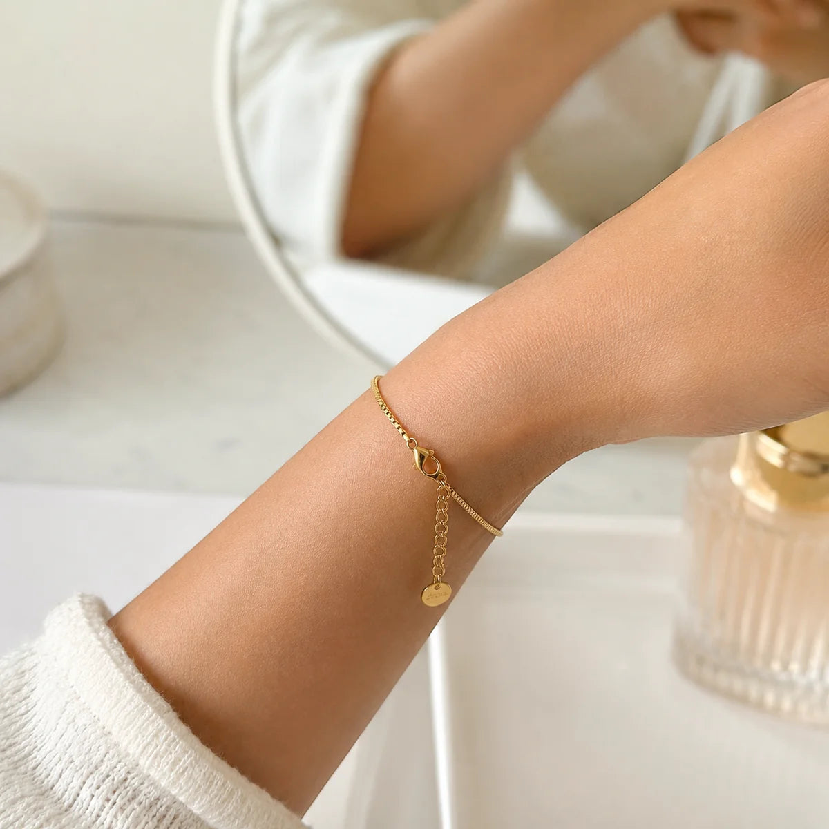 Gold Cuban Chain Bracelet | Waterproof Stainless Luxury | Everyday Layering