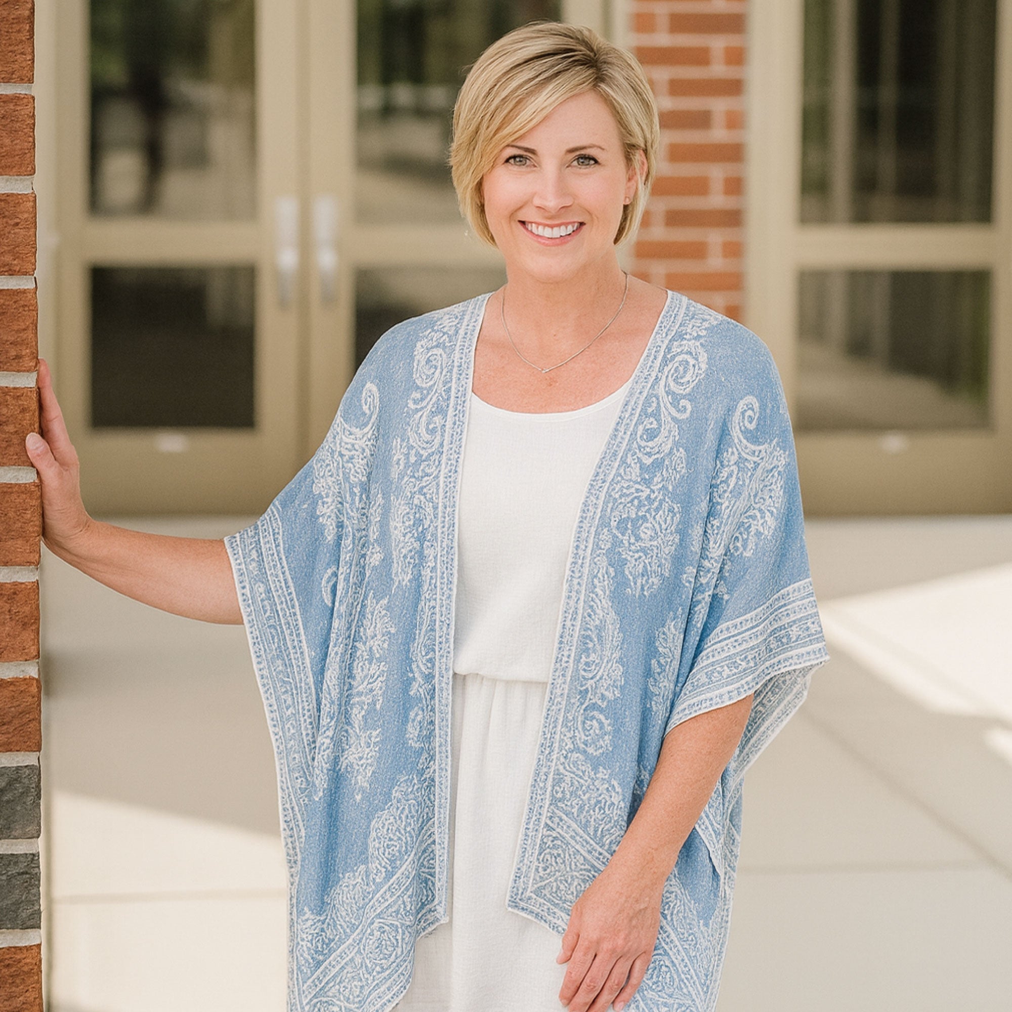 Breezy Lane Kimono Cover-Up - MH ELEGANCE - Breezy Lane Kimono Cover-Up -