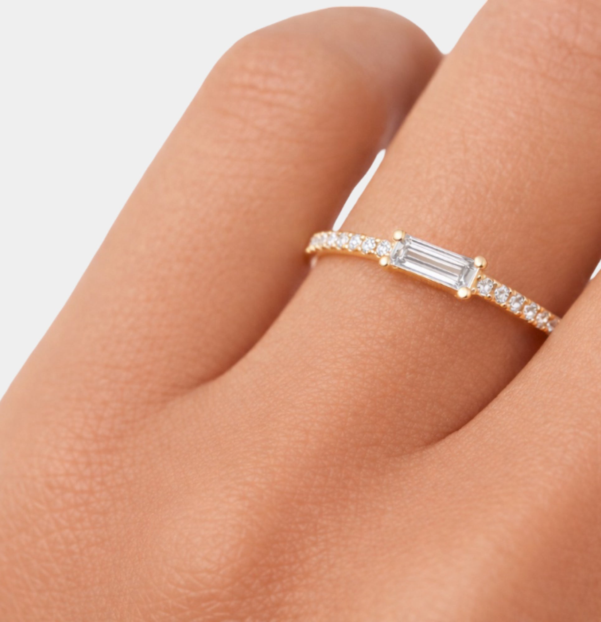 Celeste Spark Baguette Eternity Ring - MH ELEGANCE - Celeste Spark Baguette Eternity Ring - Ring