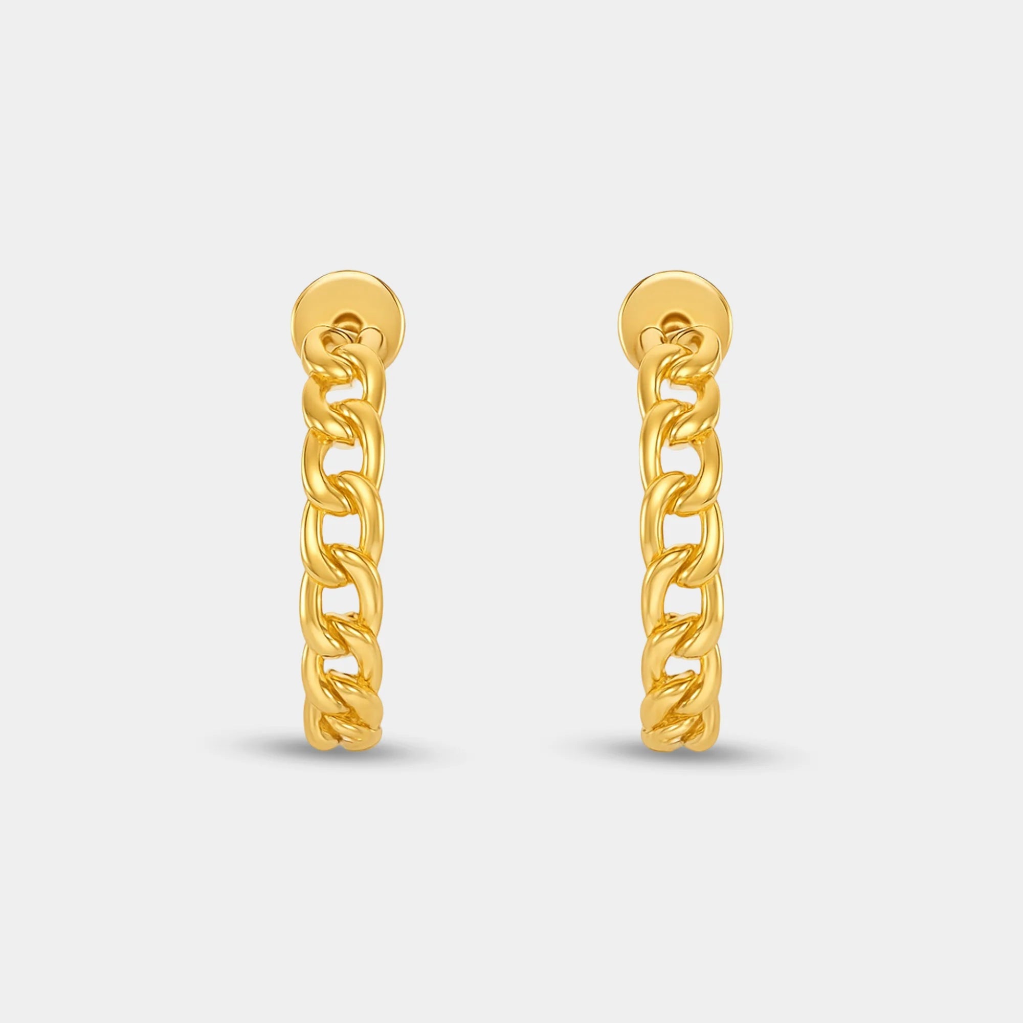 Chunky Link Statement Hoops - MH ELEGANCE - Chunky Link Statement Hoops -