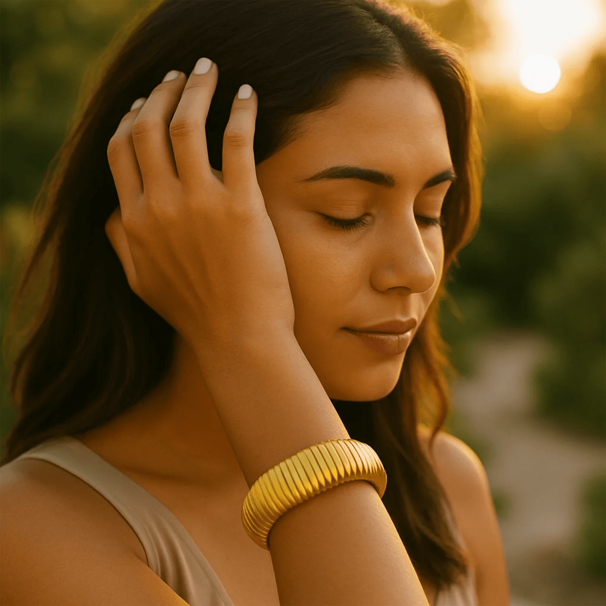 Cobra Coil Bracelet | 14K Gold | Bold Statement Bangle | Luxury Design - MH ELEGANCE - Cobra Bracelet Coil Design - MH ELEGANCE - Bracelet