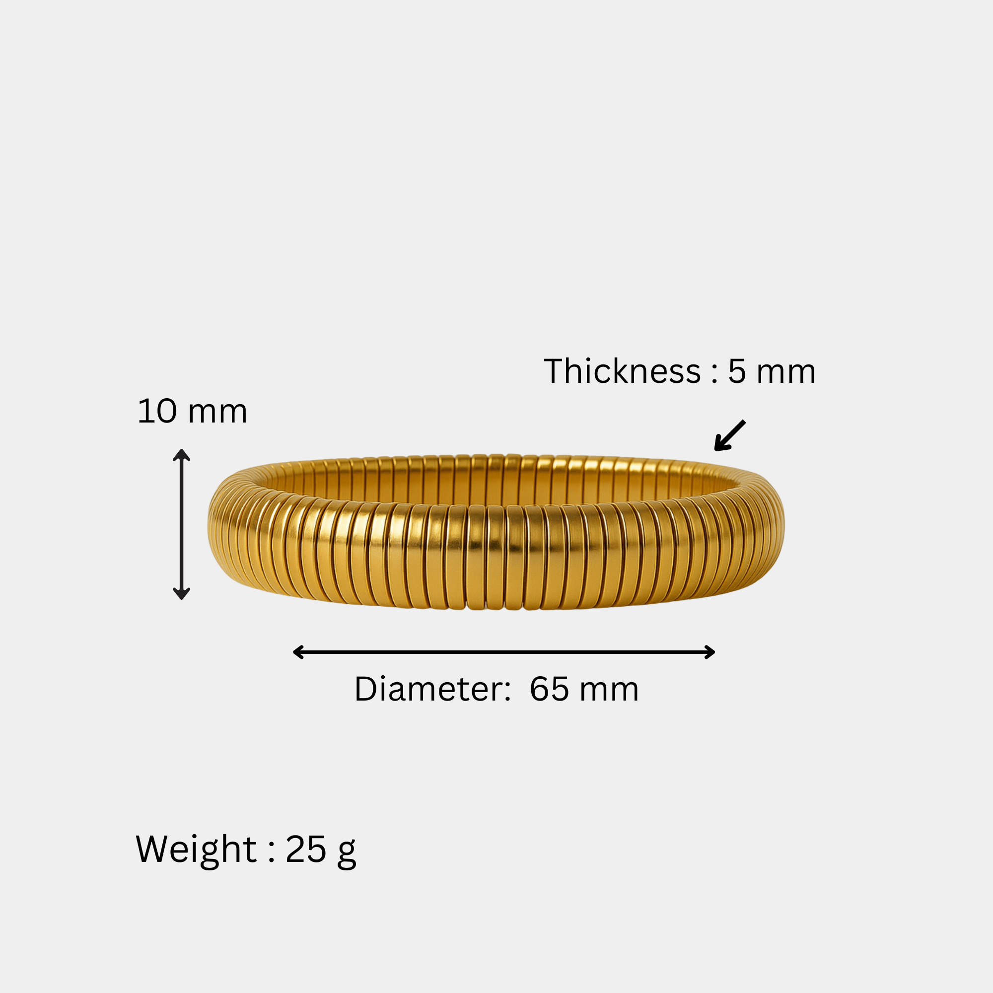 Cobra Coil Bracelet | 14K Gold | Bold Statement Bangle | Luxury Design - MH ELEGANCE - Cobra Bracelet Coil Design - MH ELEGANCE - Bracelet