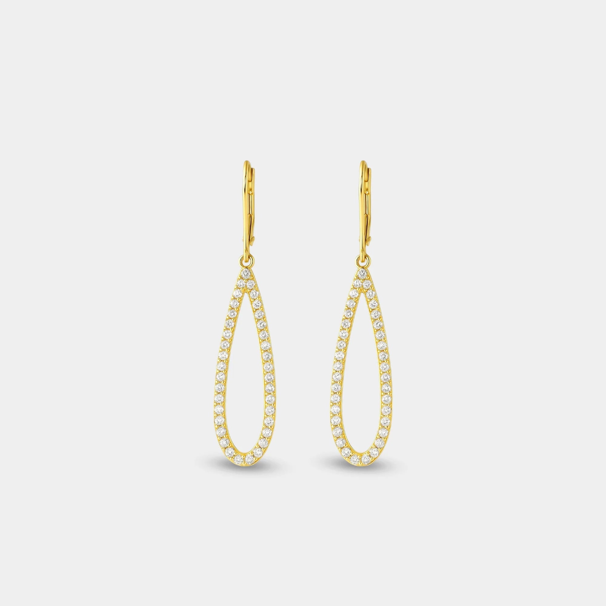 CZ Teardrop Earrings - MH ELEGANCE - CZ Teardrop Earrings -