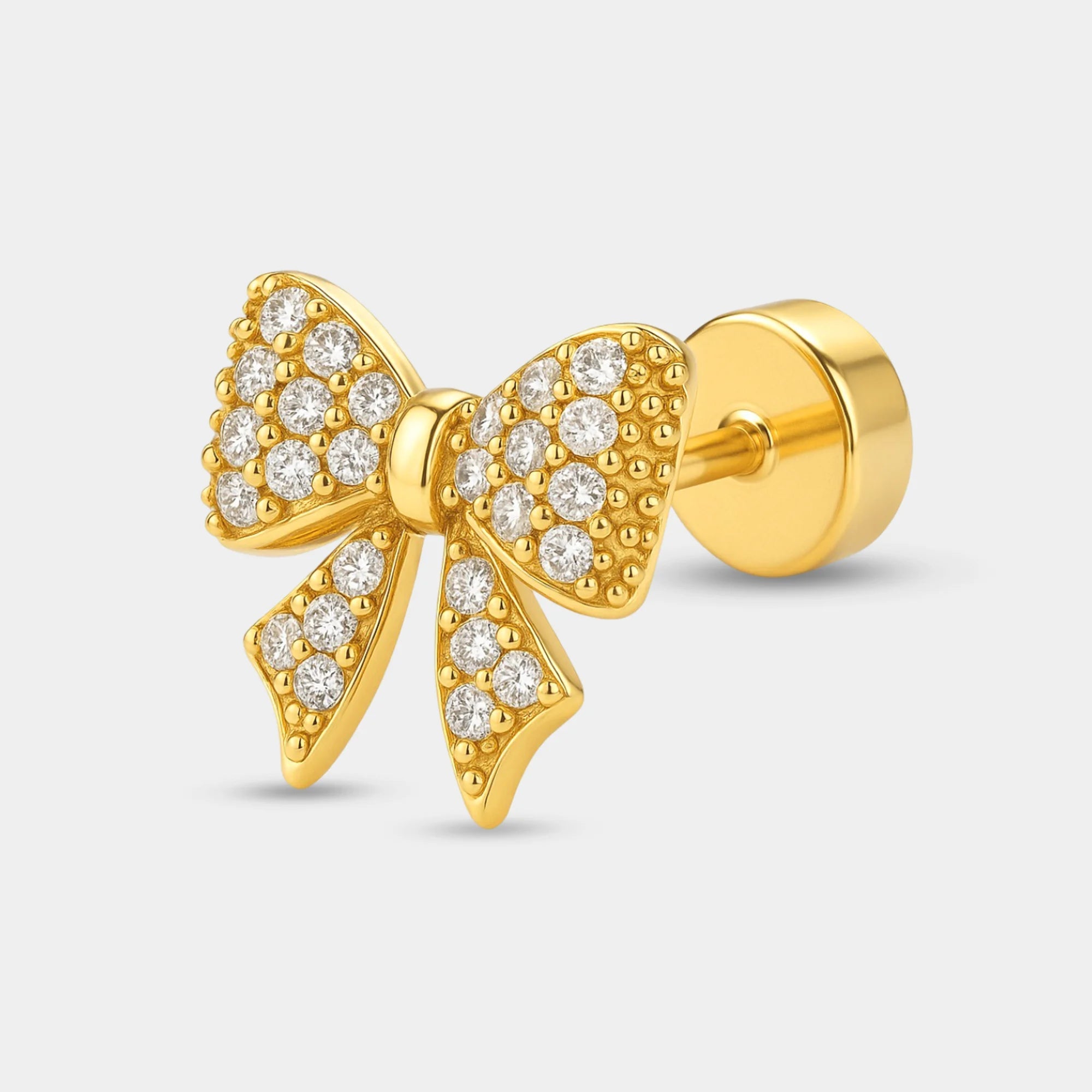 Dainty Bow Sparkle Earrings - MH ELEGANCE - Dainty Bow Sparkle Earrings -