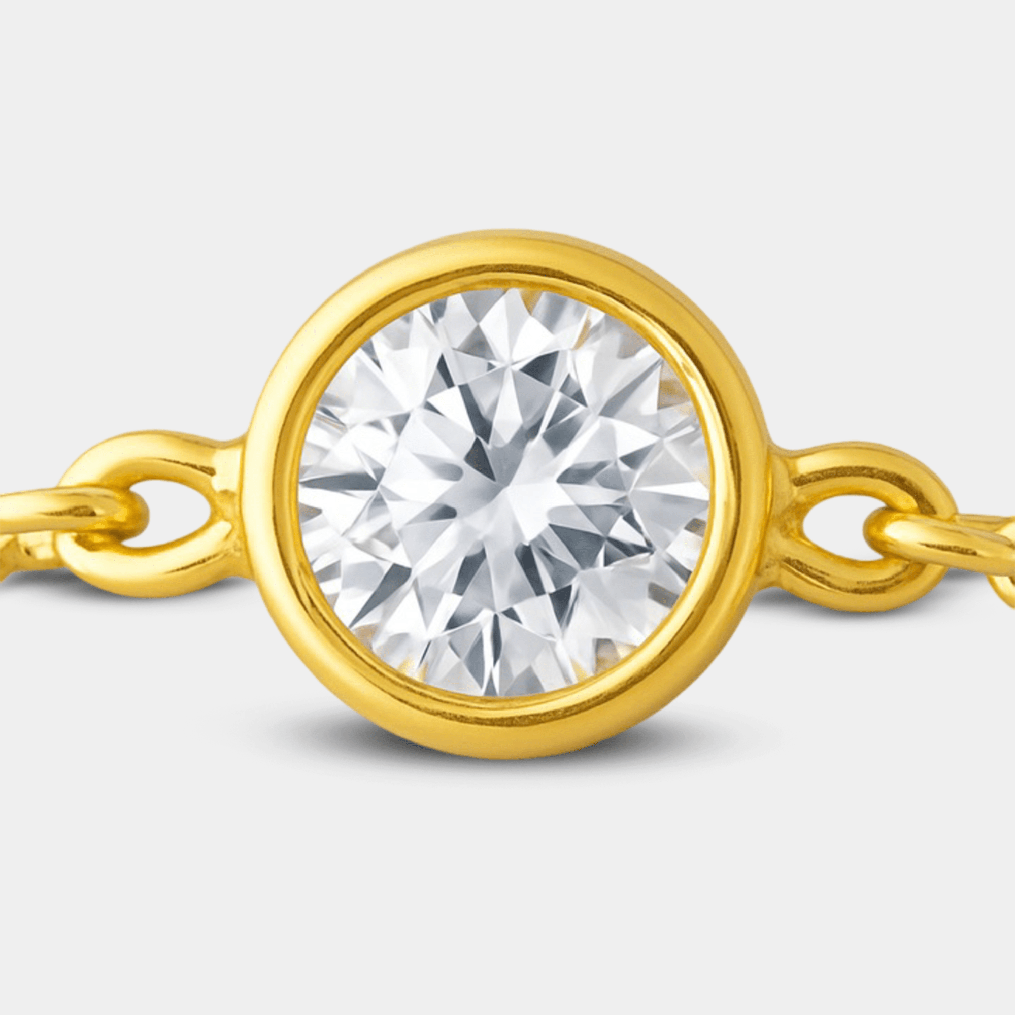 Diamond Solitaire Station Bracelet - MH ELEGANCE - Diamond Solitaire Station Bracelet - MH ELEGANCE - bracelet