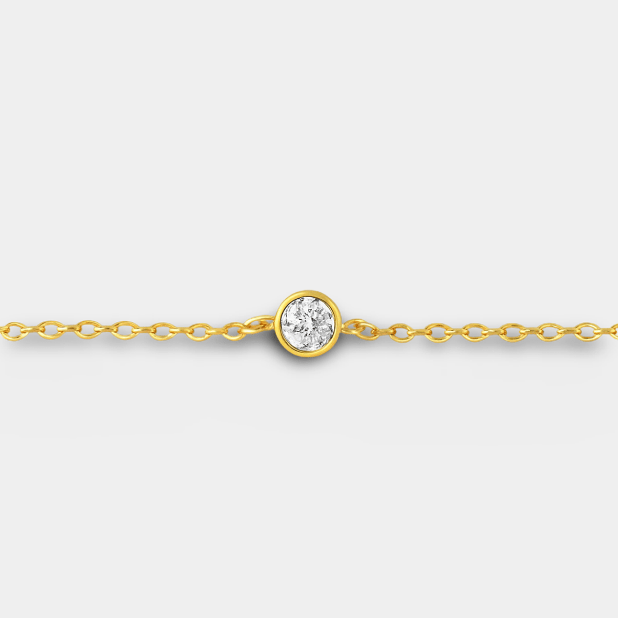 Diamond Solitaire Station Bracelet - MH ELEGANCE - Diamond Solitaire Station Bracelet - MH ELEGANCE - bracelet