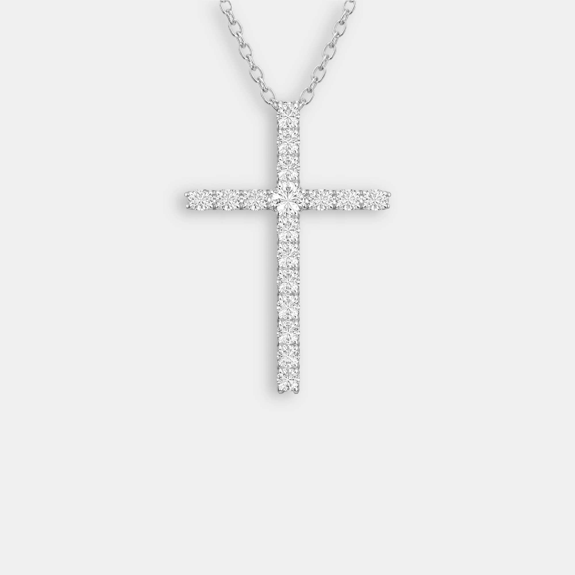 Divine Radiance Moissanite Cross Necklace - MH ELEGANCE - Divine Radiance Moissanite Cross Necklace - Necklace