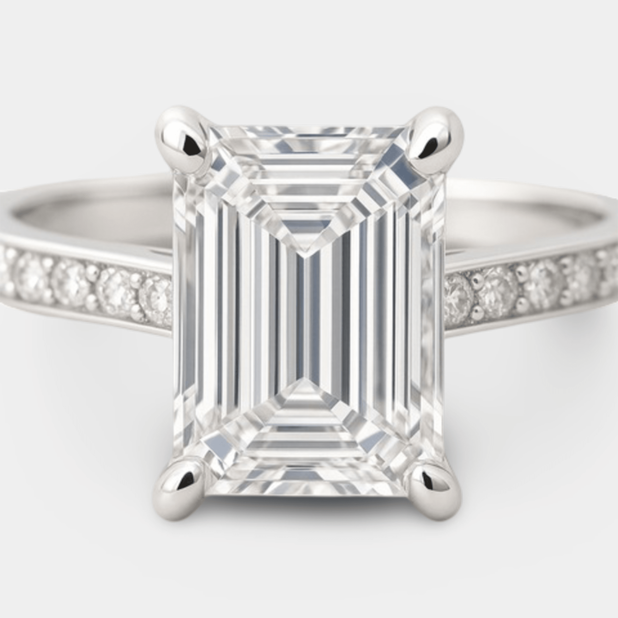 Gem Stone Diamond Engagement Ring | 14K Gold - MH ELEGANCE - gem stone diamond engagement ring detail close-up from MH Elegance luxury wedding rings collection - Ring