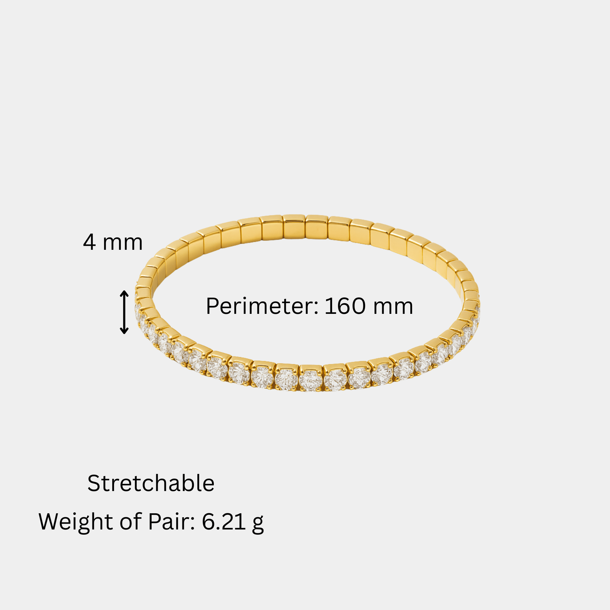 Glitzline Gold Bracelet | Cubic Zirconia Line Bracelet | 14K Gold – MH ELEGANCE - MH ELEGANCE - Glitzline Gold Bracelet - MH ELEGANCE -
