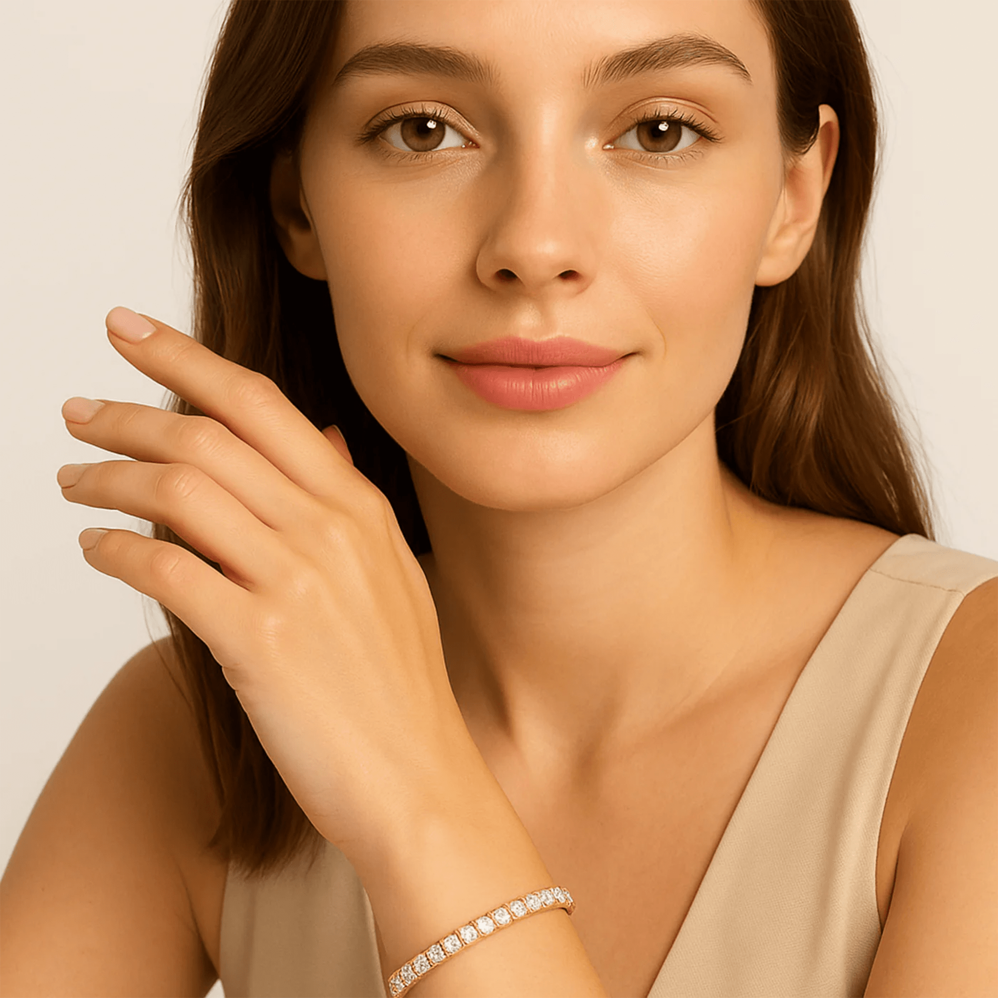 Glitzline Gold Bracelet | Cubic Zirconia Line Bracelet | 14K Gold – MH ELEGANCE - MH ELEGANCE - Glitzline Gold Bracelet - MH ELEGANCE -
