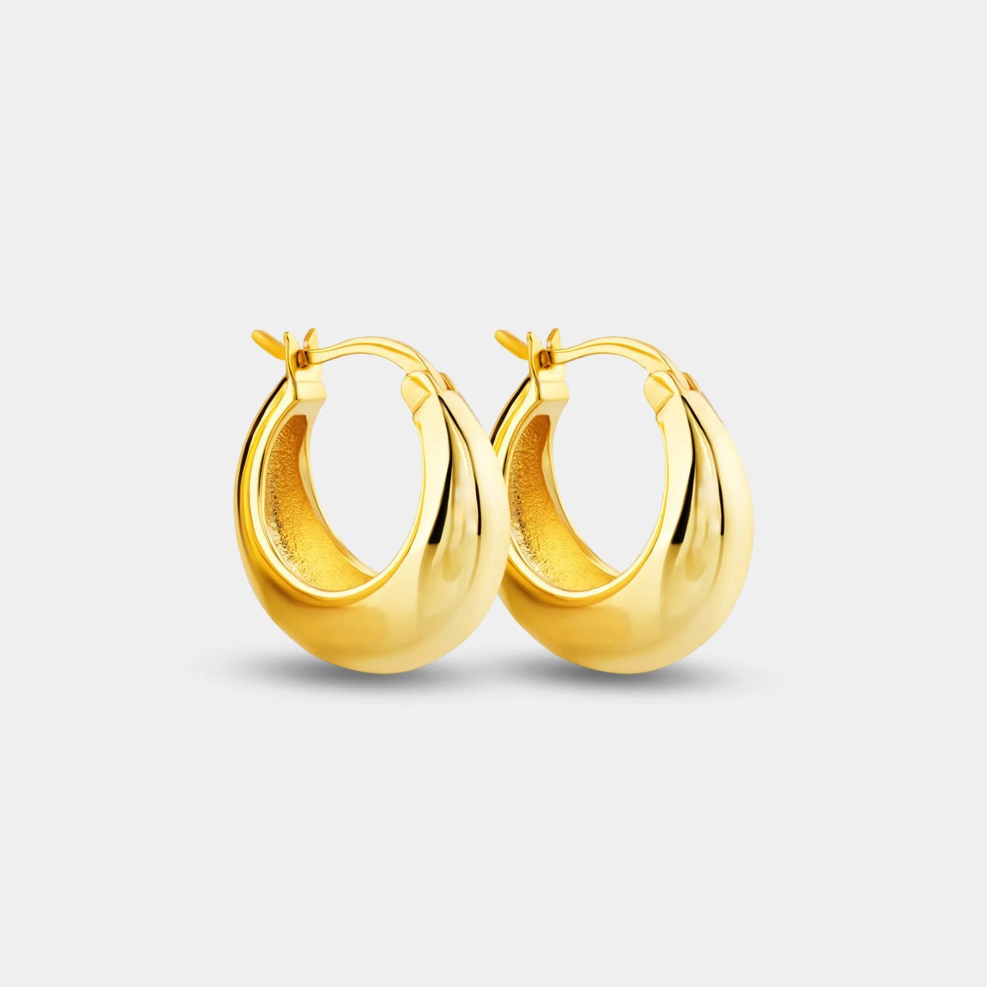 Glossy Huggie Hoops - MH ELEGANCE - Glossy Huggie Hoops -