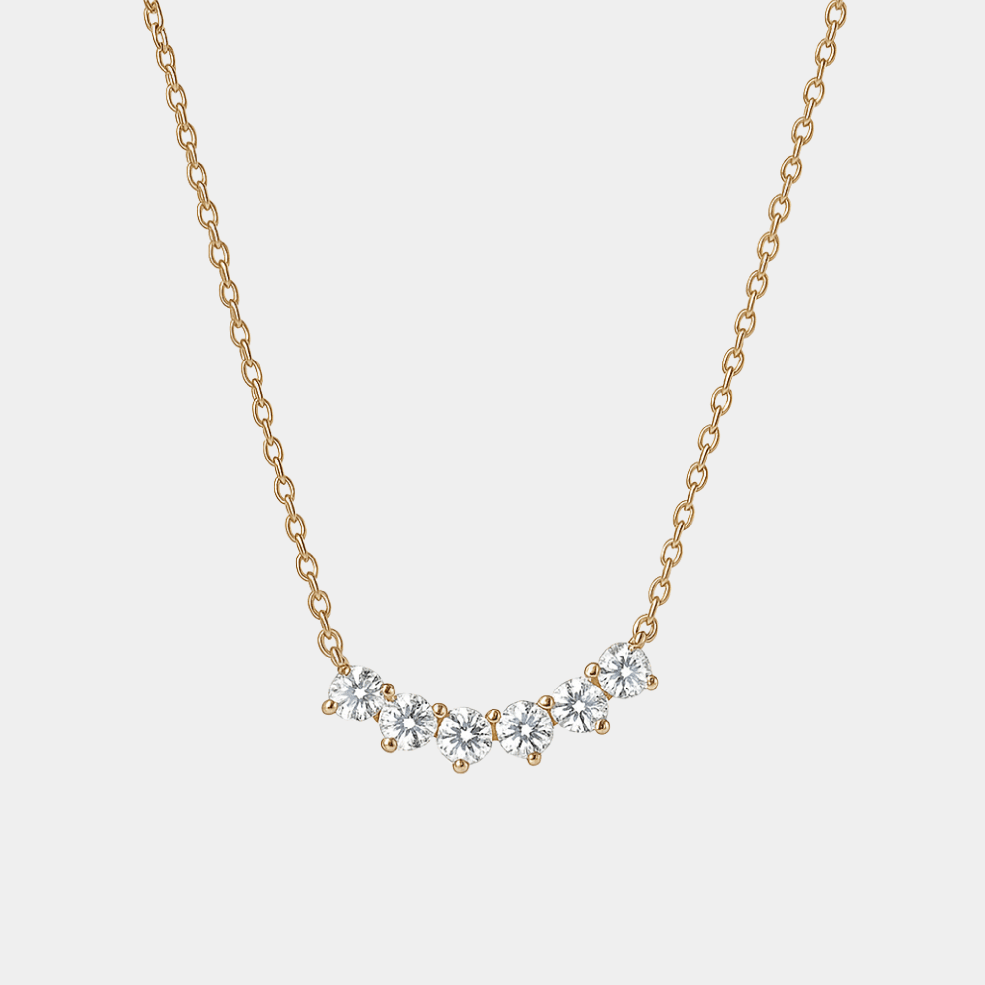 925 sterling silver geometric cable chain necklace with zircon inlay and 18K gold plating, minimalist everyday necklace for women by MH Elegance