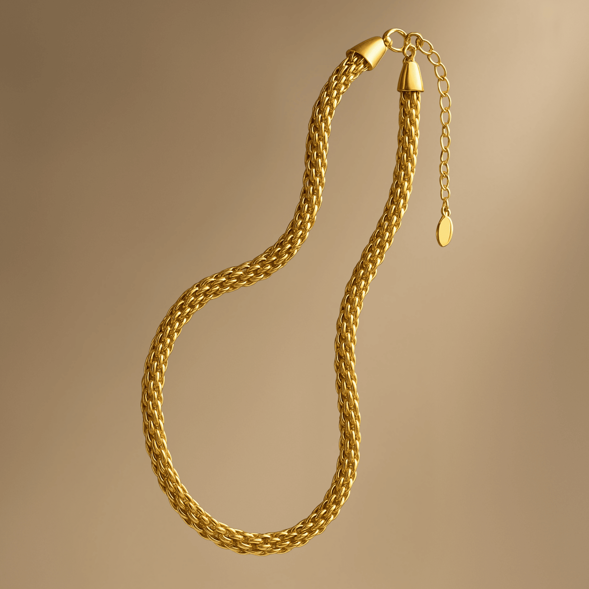 Gold Wheat Chain Necklace | 14K Gold | Classic Italian Chain Design – MH ELEGANCE - MH ELEGANCE - Gold Wheat Chain - MH ELEGANCE - Necklace
