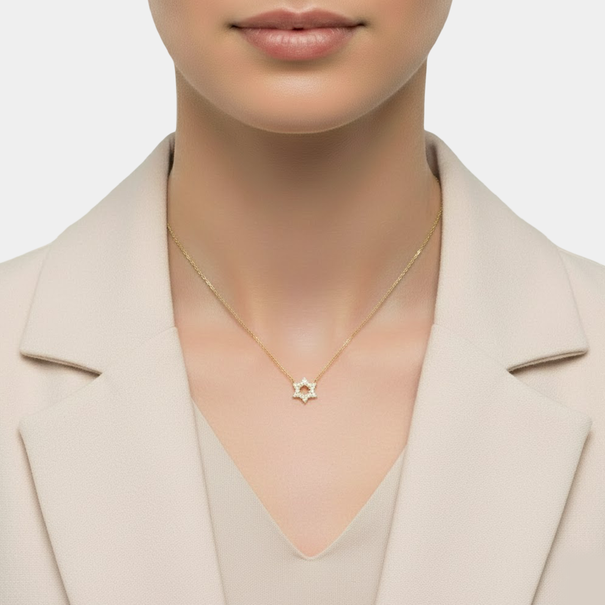 Golden Heritage Star of David Necklace - MH ELEGANCE - Golden Heritage Star of David Necklace - Necklace