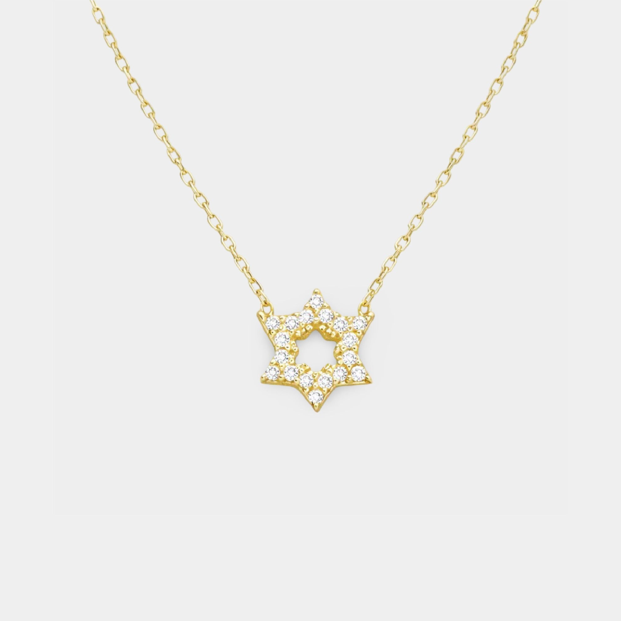 Golden Heritage Star of David Necklace - MH ELEGANCE - Golden Heritage Star of David Necklace - Necklace