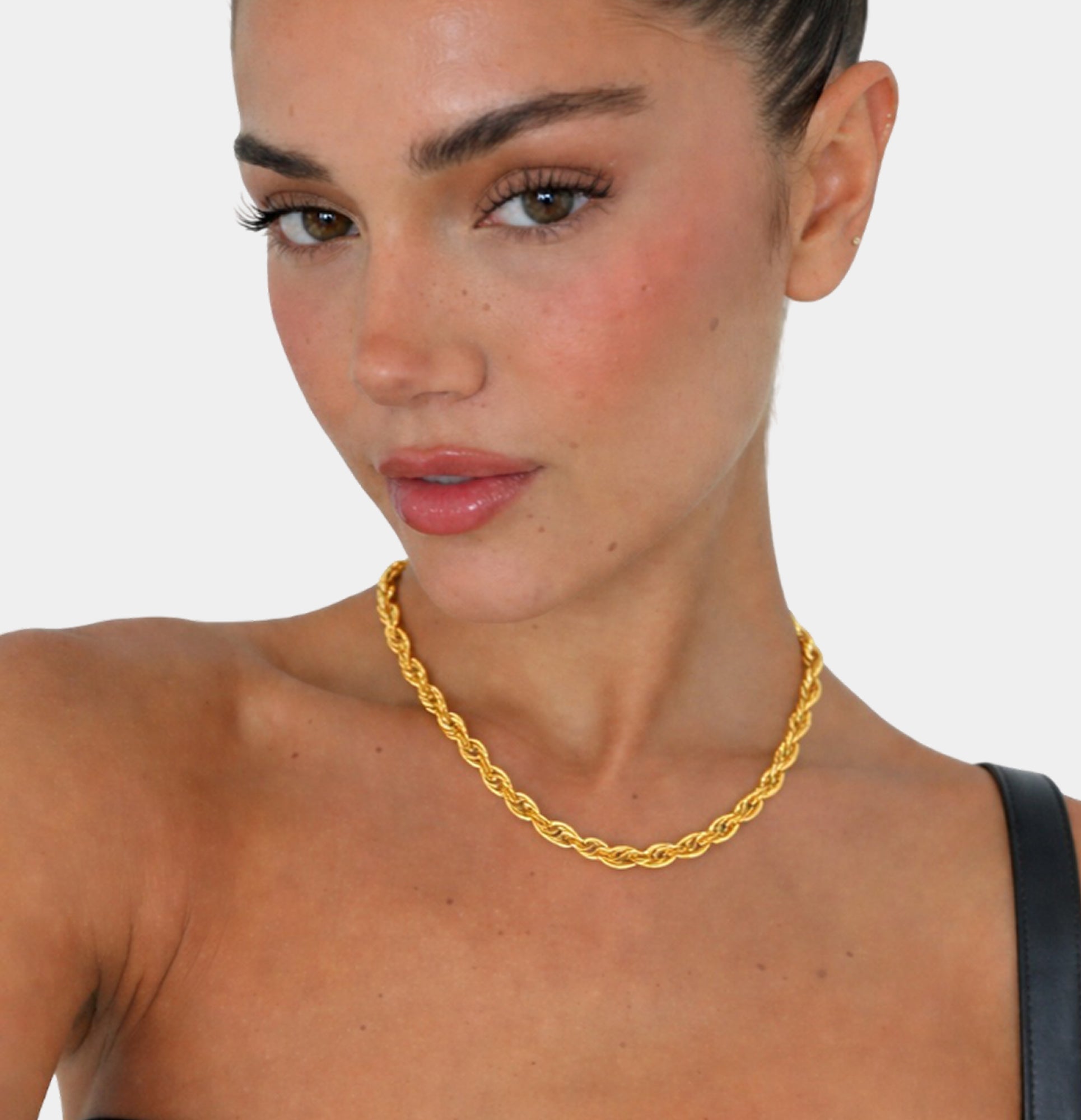 Golden Legacy Rope Chain Necklace | 24K Gold Plated | Premium Men's Chain - MH ELEGANCE - Golden Legacy Rope Chain Necklace | 24K Gold Plated | Premium Men's Chain - Necklace