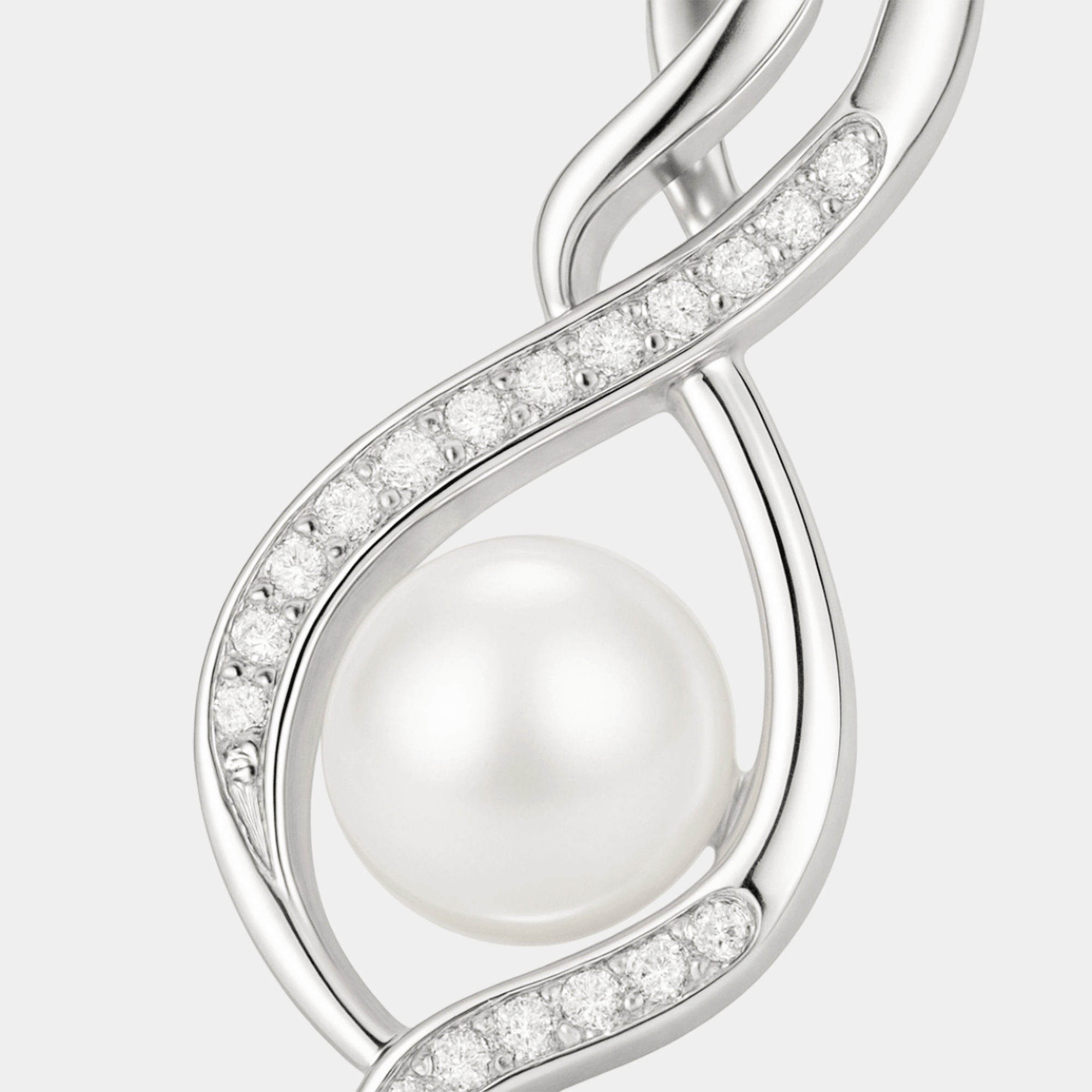 June Pearl Infinity Pendant Necklace - MH ELEGANCE - June Pearl Infinity Pendant Necklace - MH ELEGANCE -