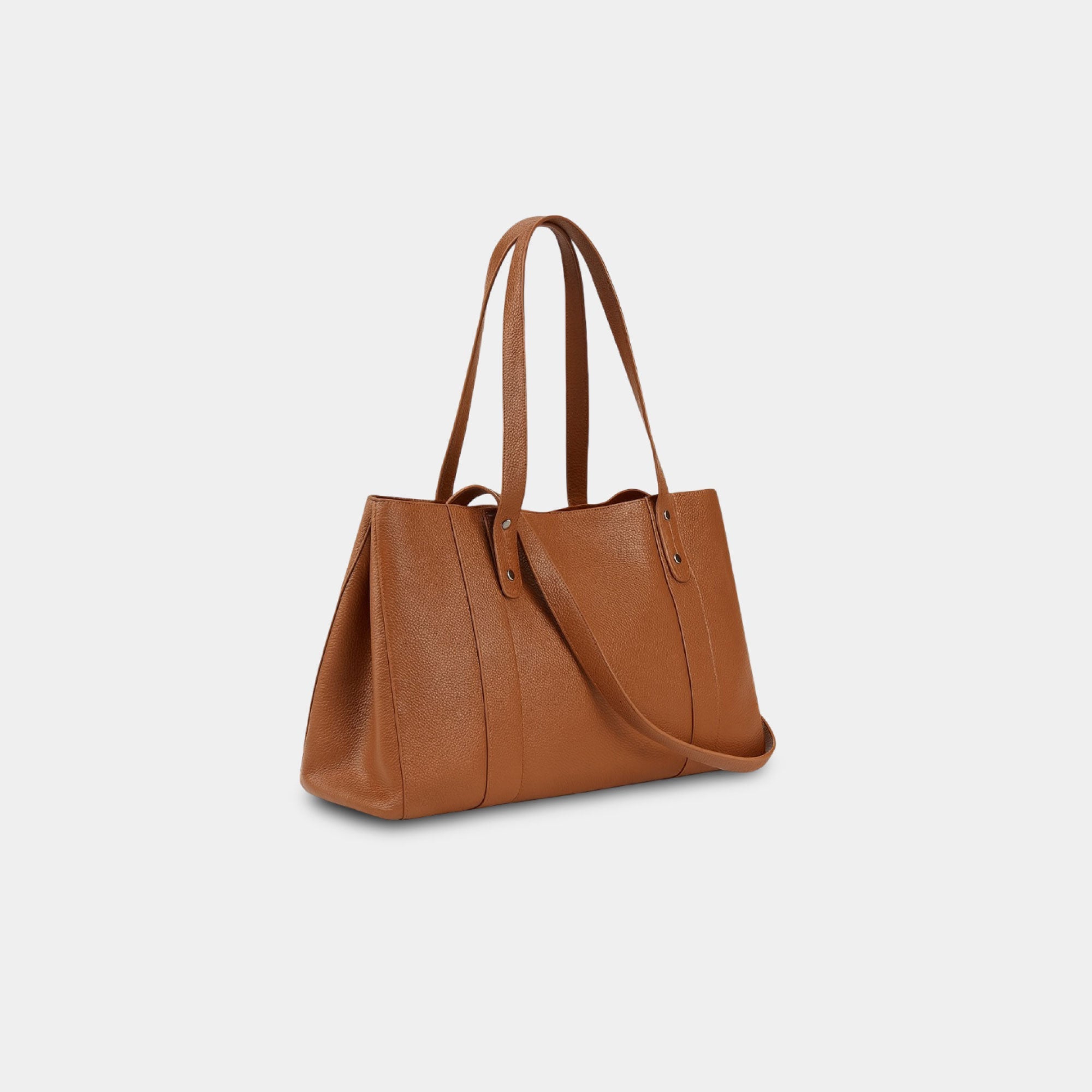 Leather Laptop Tote Bag - MH ELEGANCE - Leather Laptop Tote Bag -