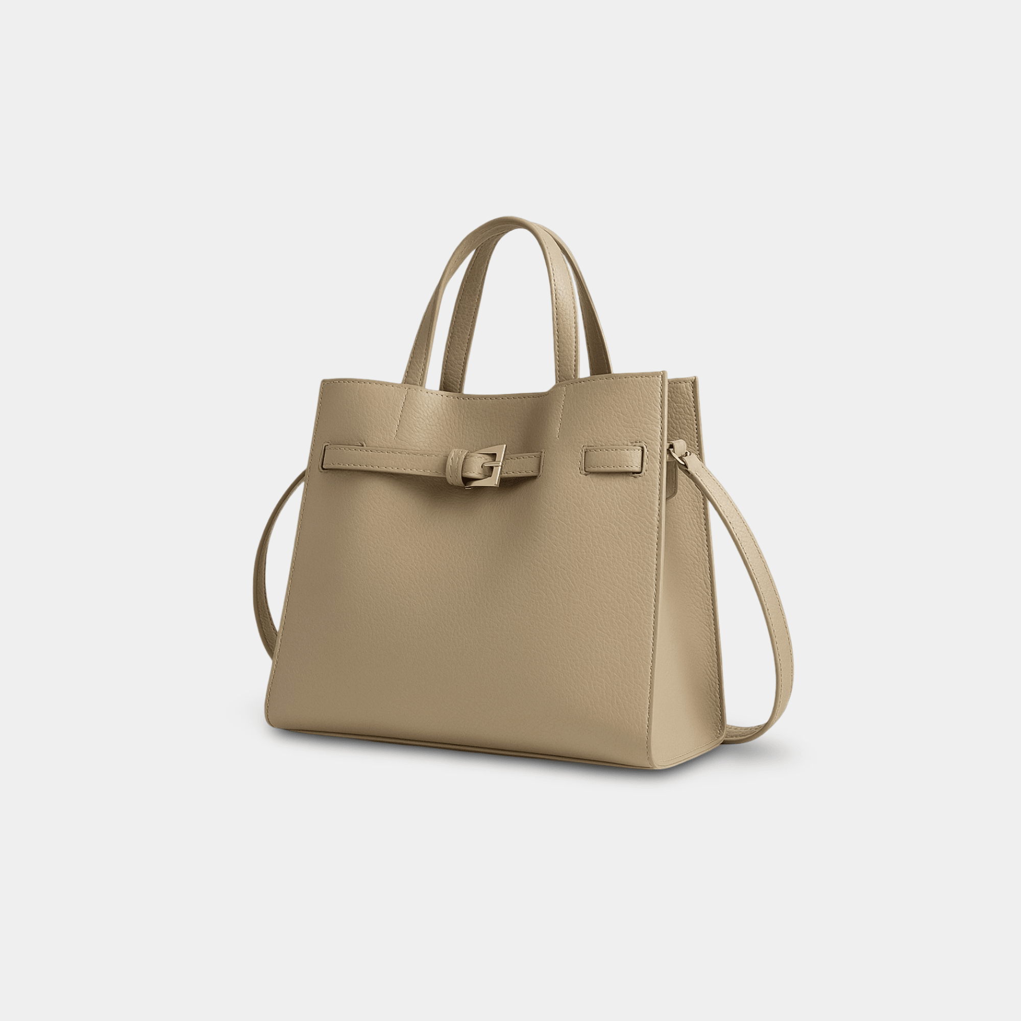 Leather Small Tote Handbag - MH ELEGANCE - Leather Small Tote Handbag - MH ELEGANCE -