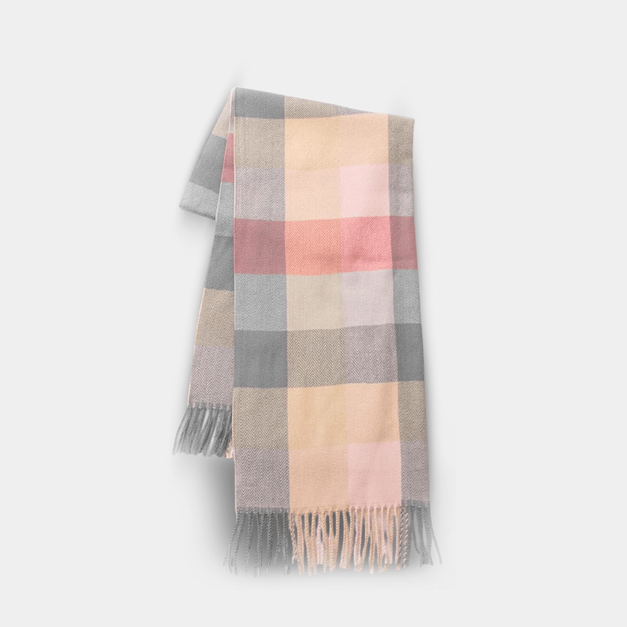 Lilac Check Wool Scarf | Luxury Wool Blend | Premium Soft Winter – MH ELEGANCE - MH ELEGANCE - Lilac Check Wool Scarf | Luxury Wool Blend | Premium Soft Winter – MH ELEGANCE -