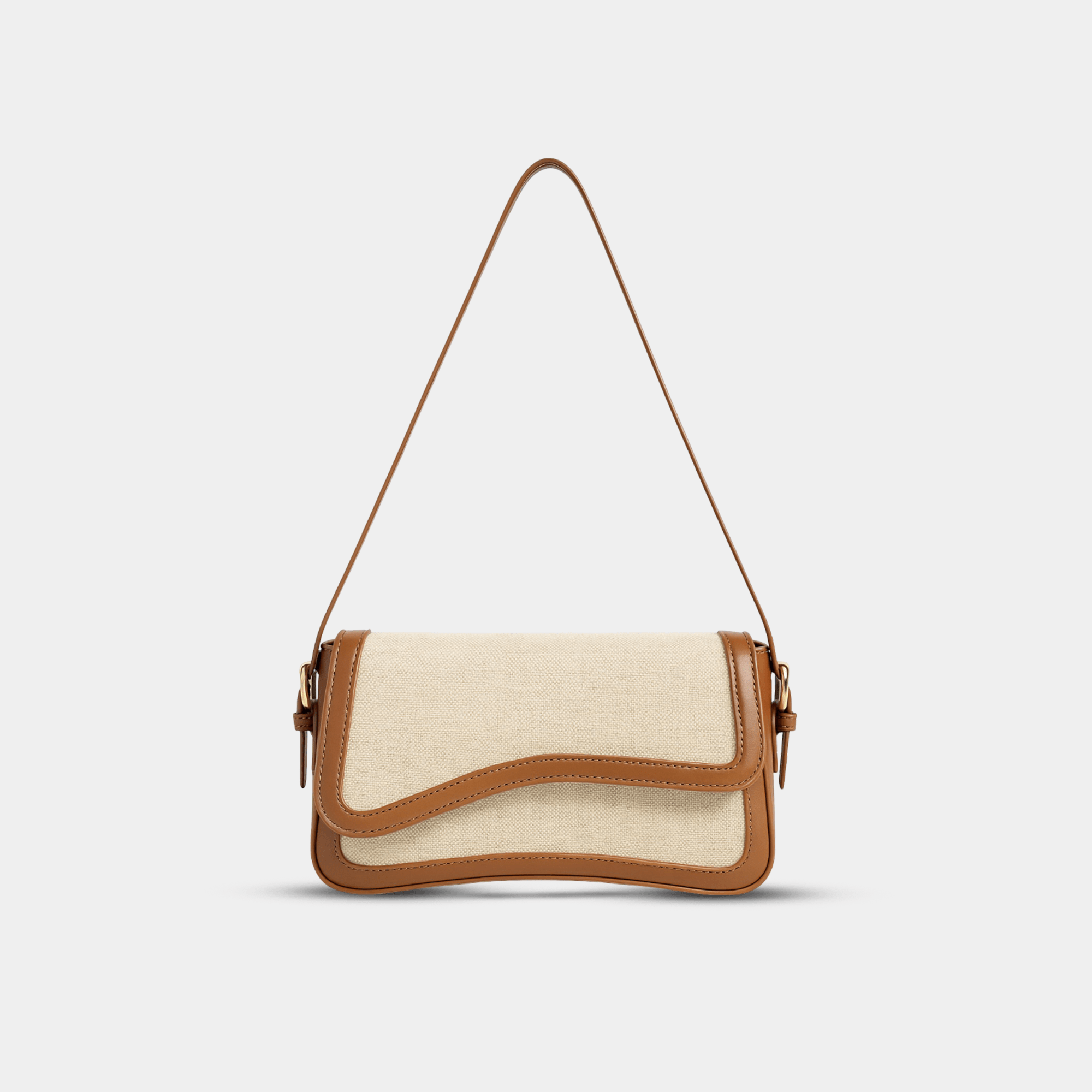 Lindsay Y2K Saddle Bag | Vintage Charm | Brown Beige Vegan Leather – MH ELEGANCE - MH ELEGANCE - Lindsay Y2K Saddle Bag | Vintage Charm | Brown Beige Vegan Leather – MH ELEGANCE -