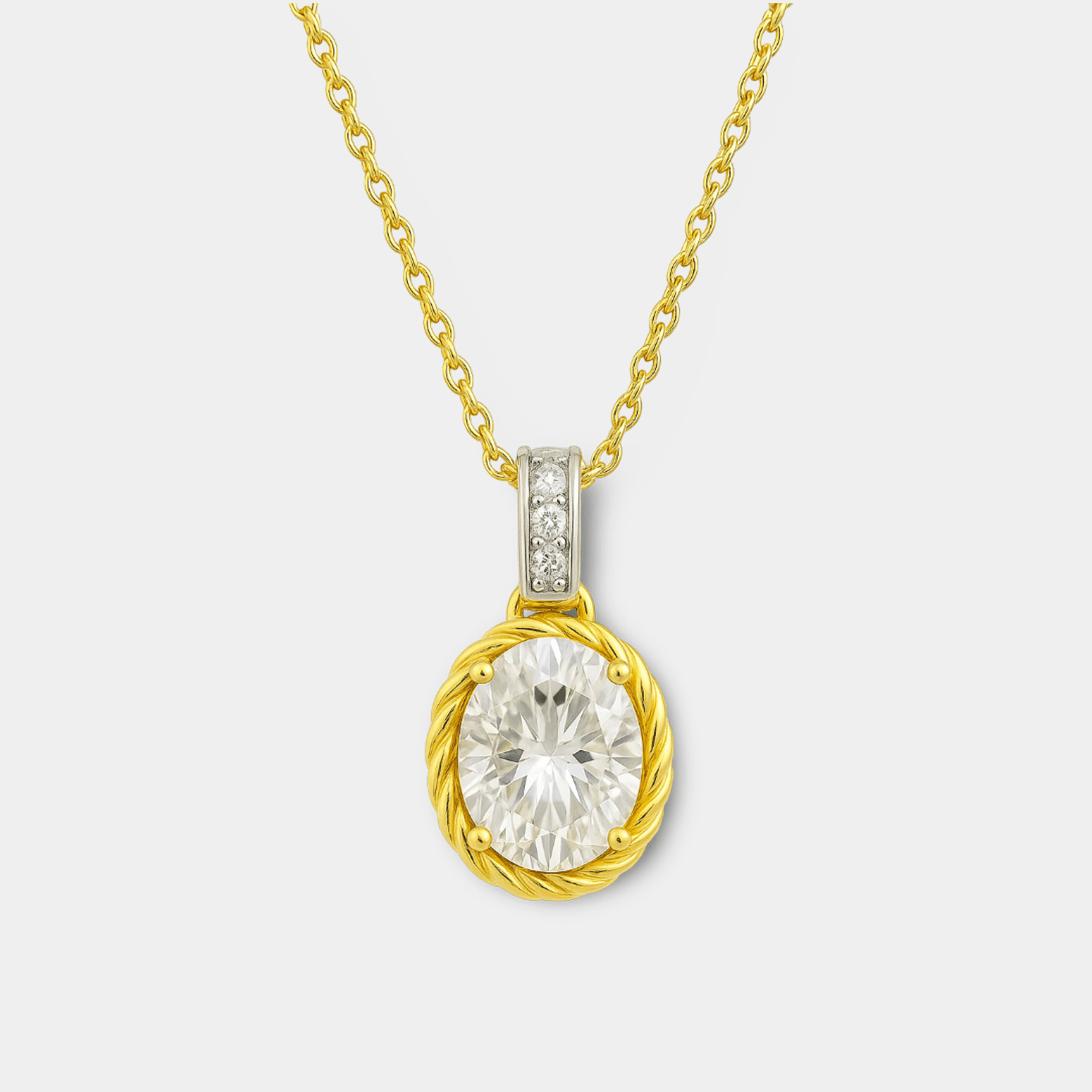 Liora Moissanite Pendant Necklace - MH ELEGANCE - Liora Moissanite Pendant Necklace - MH ELEGANCE -