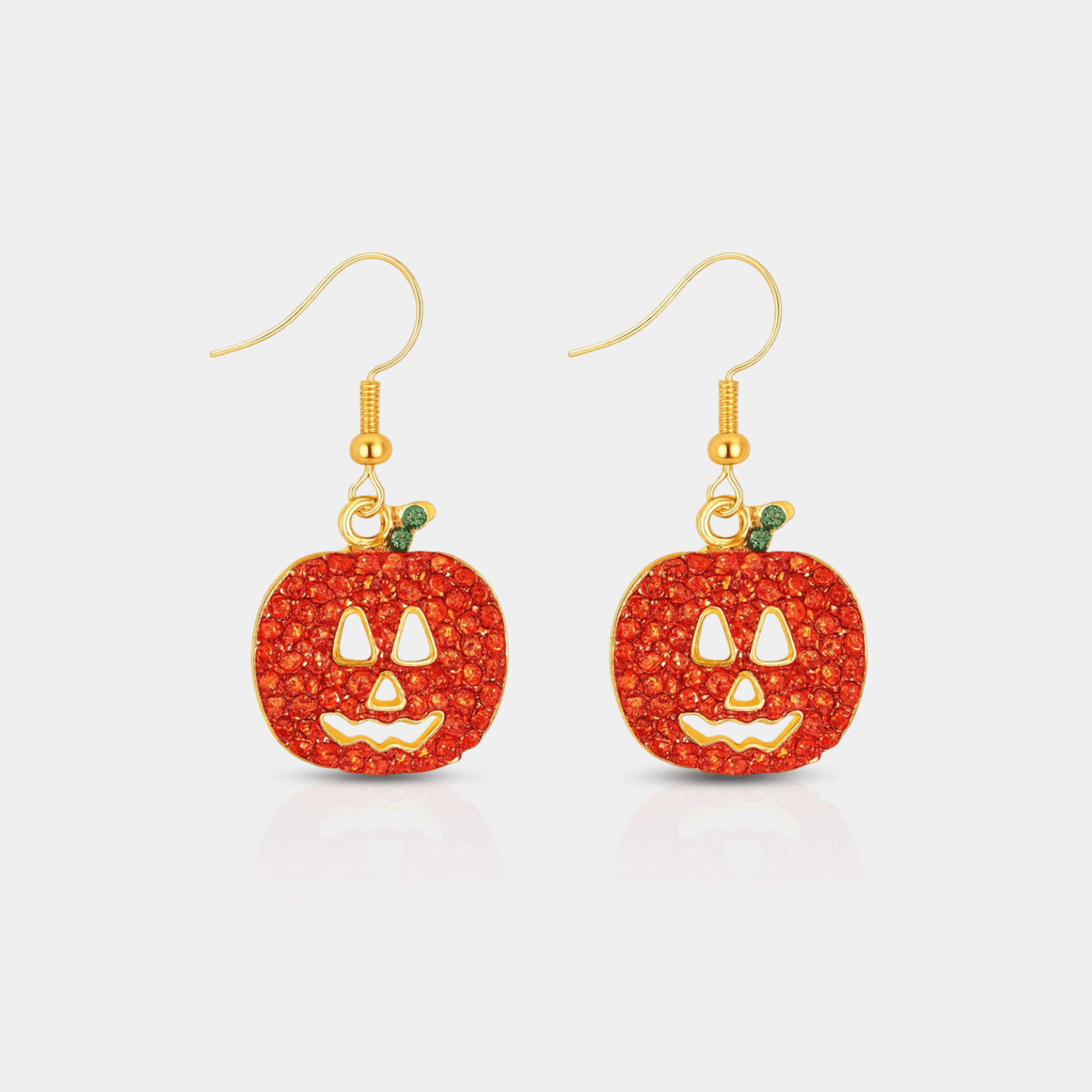 Luna Halloween Pumpkin Dangle Earrings - MH ELEGANCE - Luna Halloween Pumpkin Dangle Earrings -