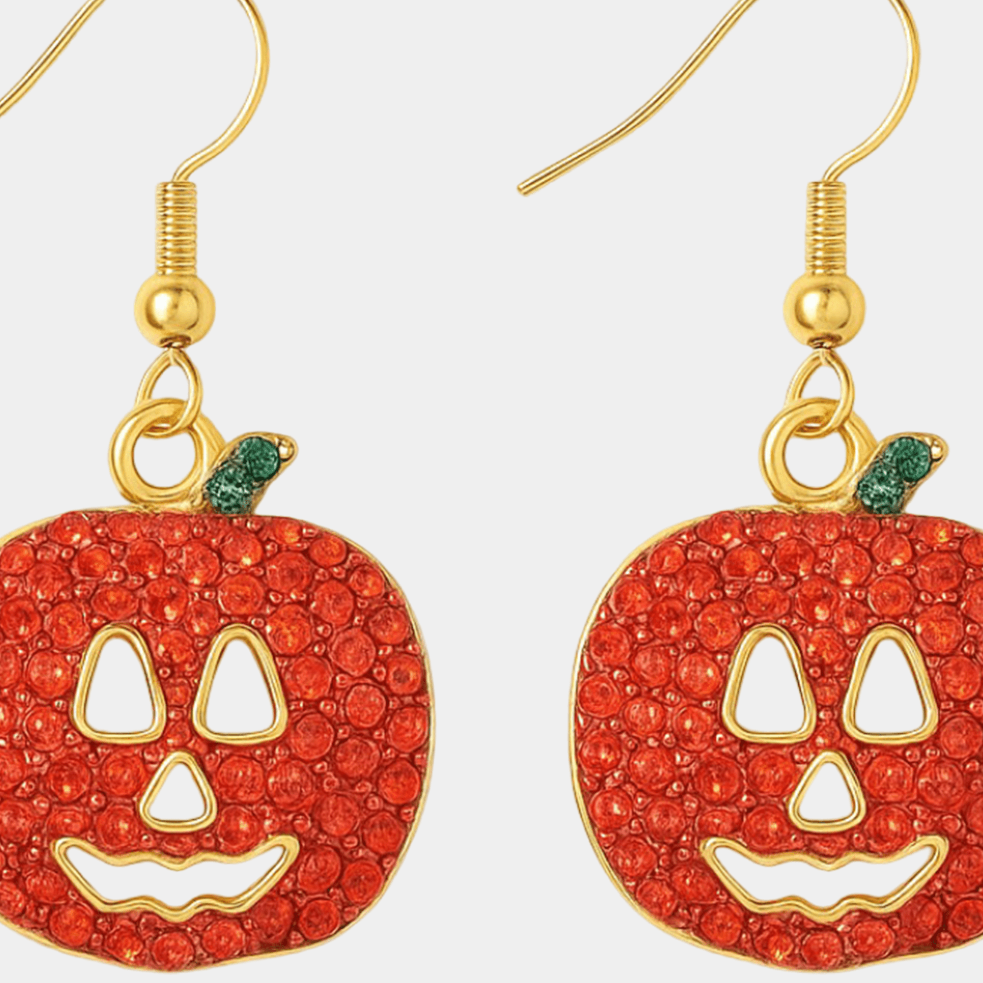 Luna Halloween Pumpkin Dangle Earrings - MH ELEGANCE - Luna Halloween Pumpkin Dangle Earrings -