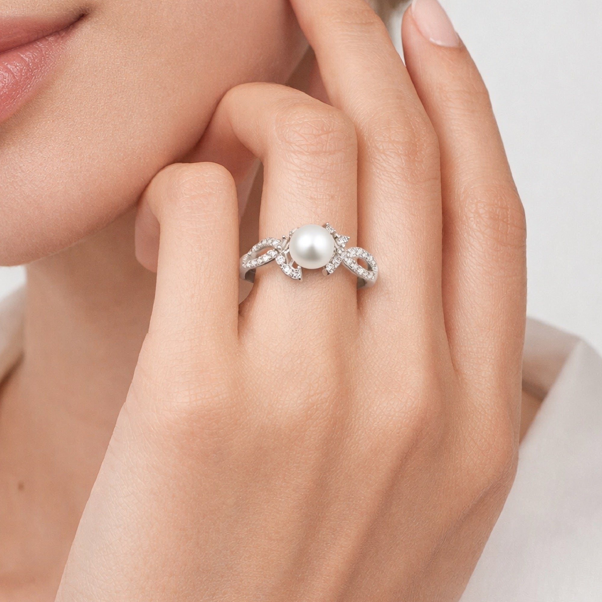 Luna Pearl Radiance Ring - MH ELEGANCE - Luna Pearl Radiance Ring -