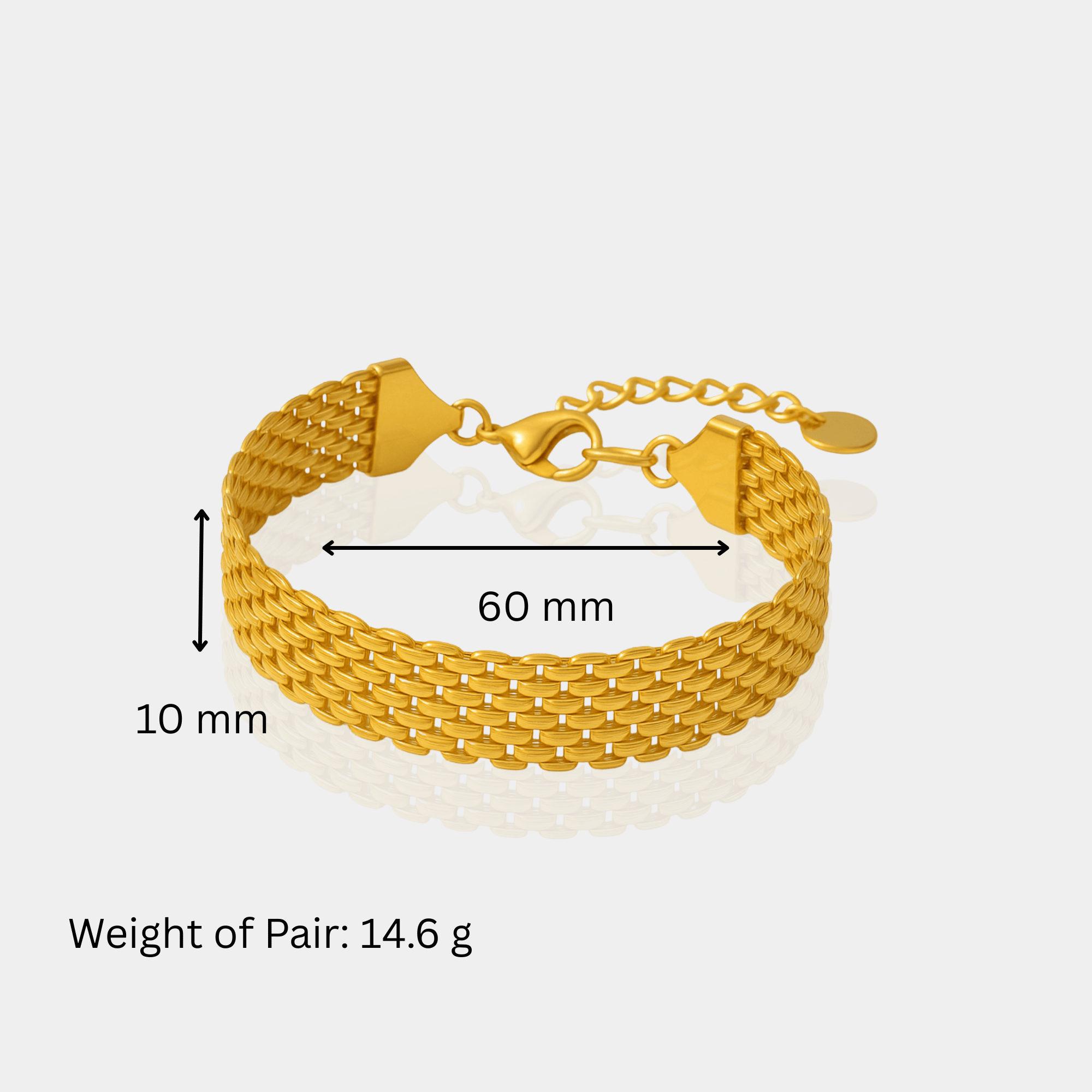 Mesh Gold Bracelet | Classic Mesh Weave | 14K Gold – MH ELEGANCE - MH ELEGANCE - Mesh Gold Bracelet - MH ELEGANCE -