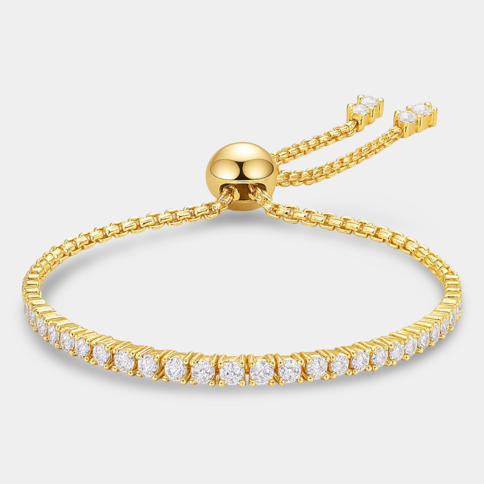 Moissanite Adjustable Tennis Bracelet - MH ELEGANCE - Moissanite Adjustable Tennis Bracelet - MH ELEGANCE -