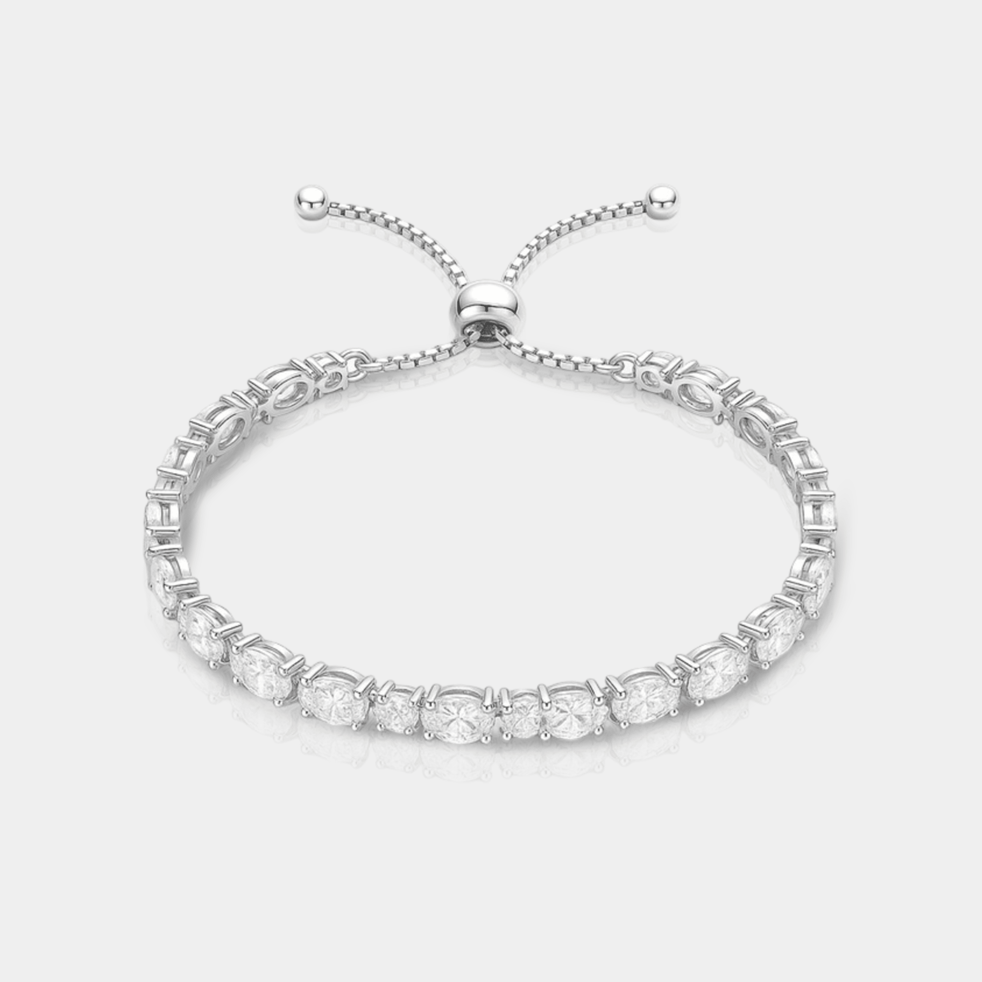 Moissanite Bolo Tennis Bracelet | 14K Gold | Adjustable Luxury Sparkle - MH ELEGANCE - Moissanite Bolo Tennis Bracelet - MH ELEGANCE - bracelet