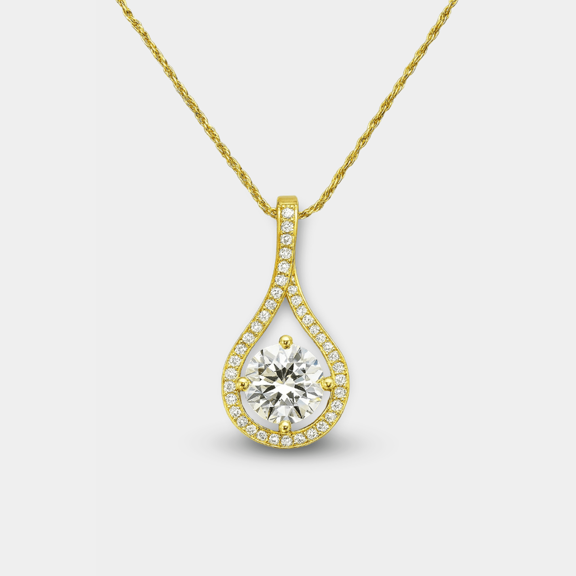 Moissanite Pendant Necklace 0.5-6.0 Carat | Customizable | Sterling Silver | Lab-Created Diamond - MH ELEGANCE - Moissanite Pendant Necklace for Women - MH ELEGANCE - Necklace
