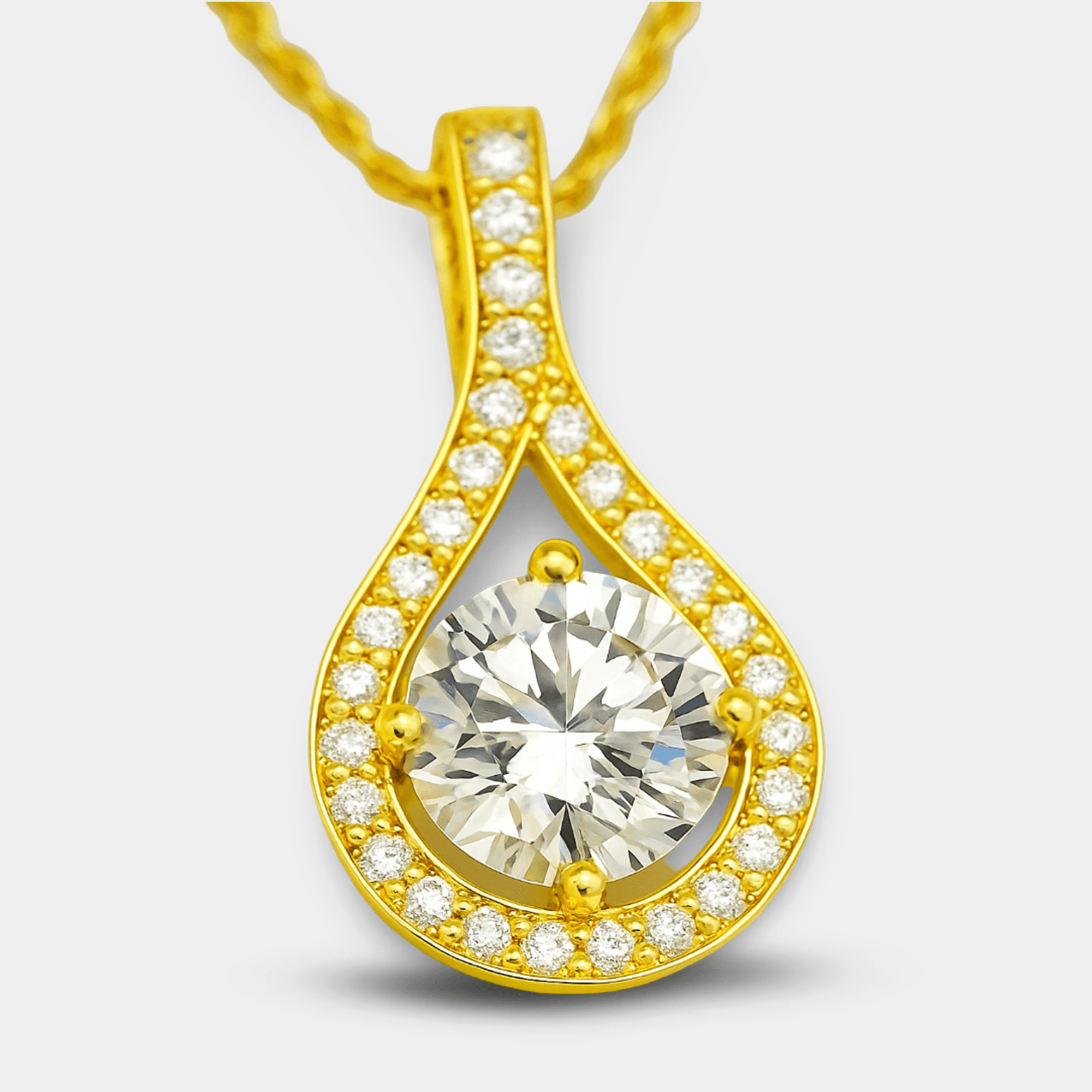 Moissanite Pendant Necklace 0.5-6.0 Carat | Customizable | Sterling Silver | Lab-Created Diamond - MH ELEGANCE - Moissanite Pendant Necklace for Women - MH ELEGANCE - Necklace