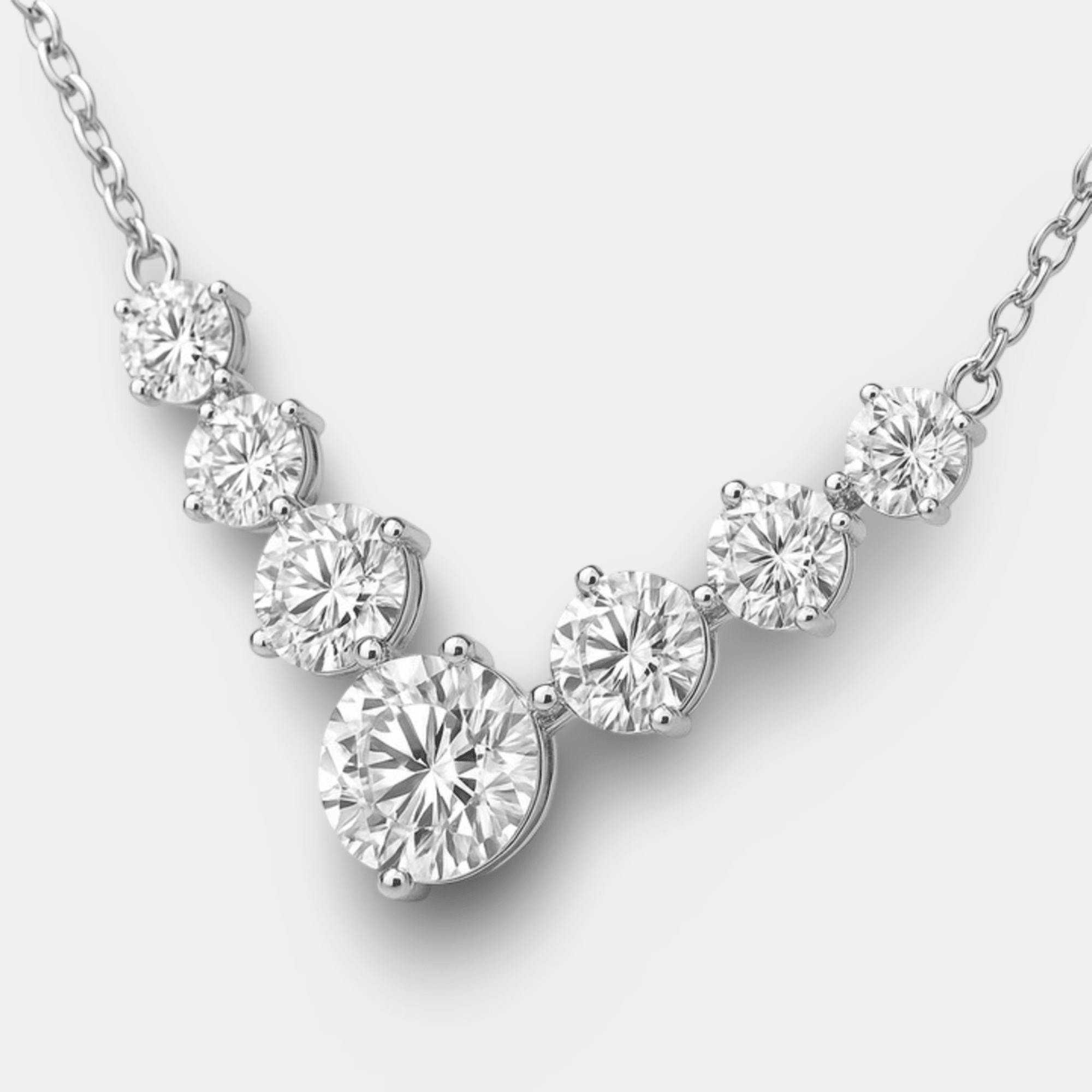 Moissanite Pendant Necklace | Lab-Created Diamond Alternative | 14K Gold - MH ELEGANCE - Moissanite Pendant Necklace for Women - MH ELEGANCE - Necklace