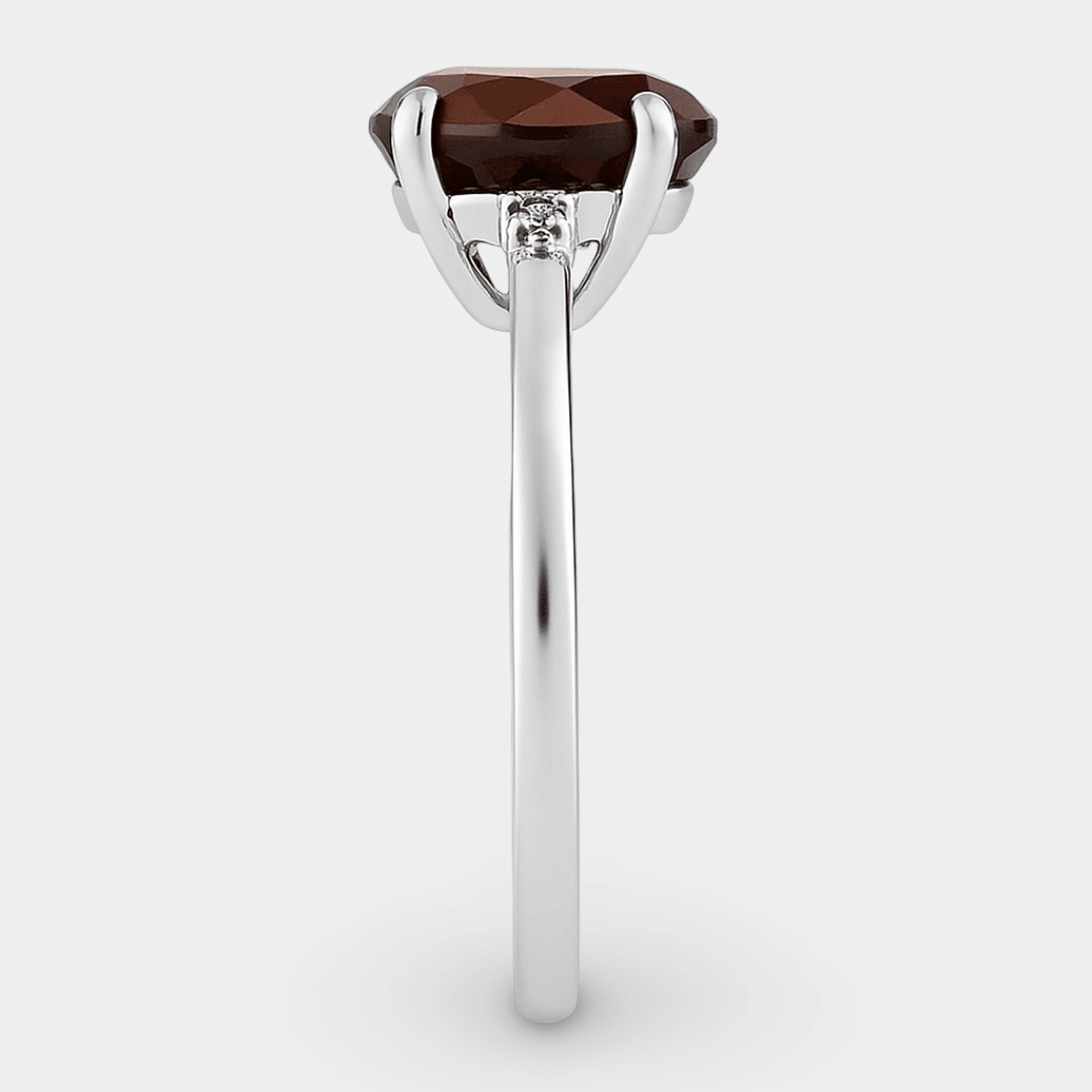 Nira Garnet & Diamond Accent Ring - MH ELEGANCE - Nira Garnet & Diamond Accent Ring - MH ELEGANCE -